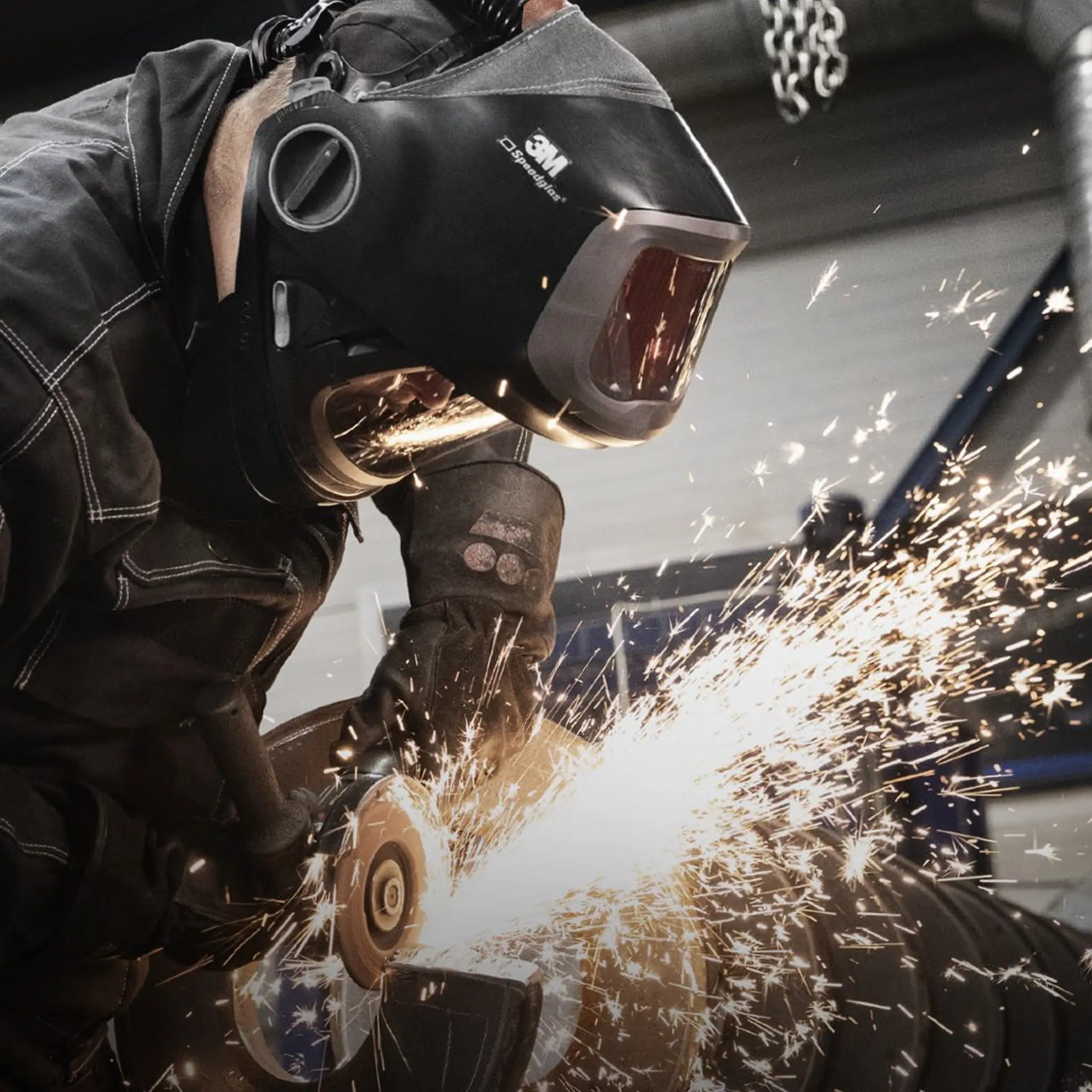 3M Speedglas 46-1101-30i Heavy-Duty Welding Helmet G5-01 w ADF G5-01 and 3M Adflo PAPR Assembly, Black, 1 Each