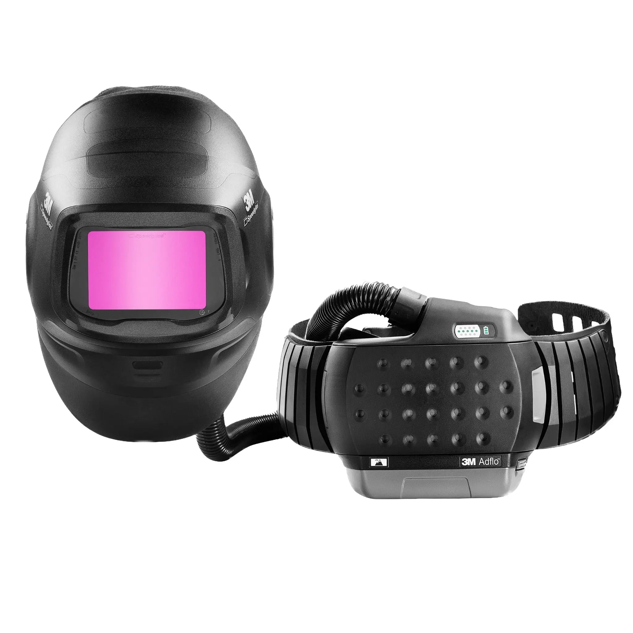 3M Speedglas 46-1101-30i Heavy-Duty Welding Helmet G5-01 w ADF G5-01 and 3M Adflo PAPR Assembly, Black, 1 Each