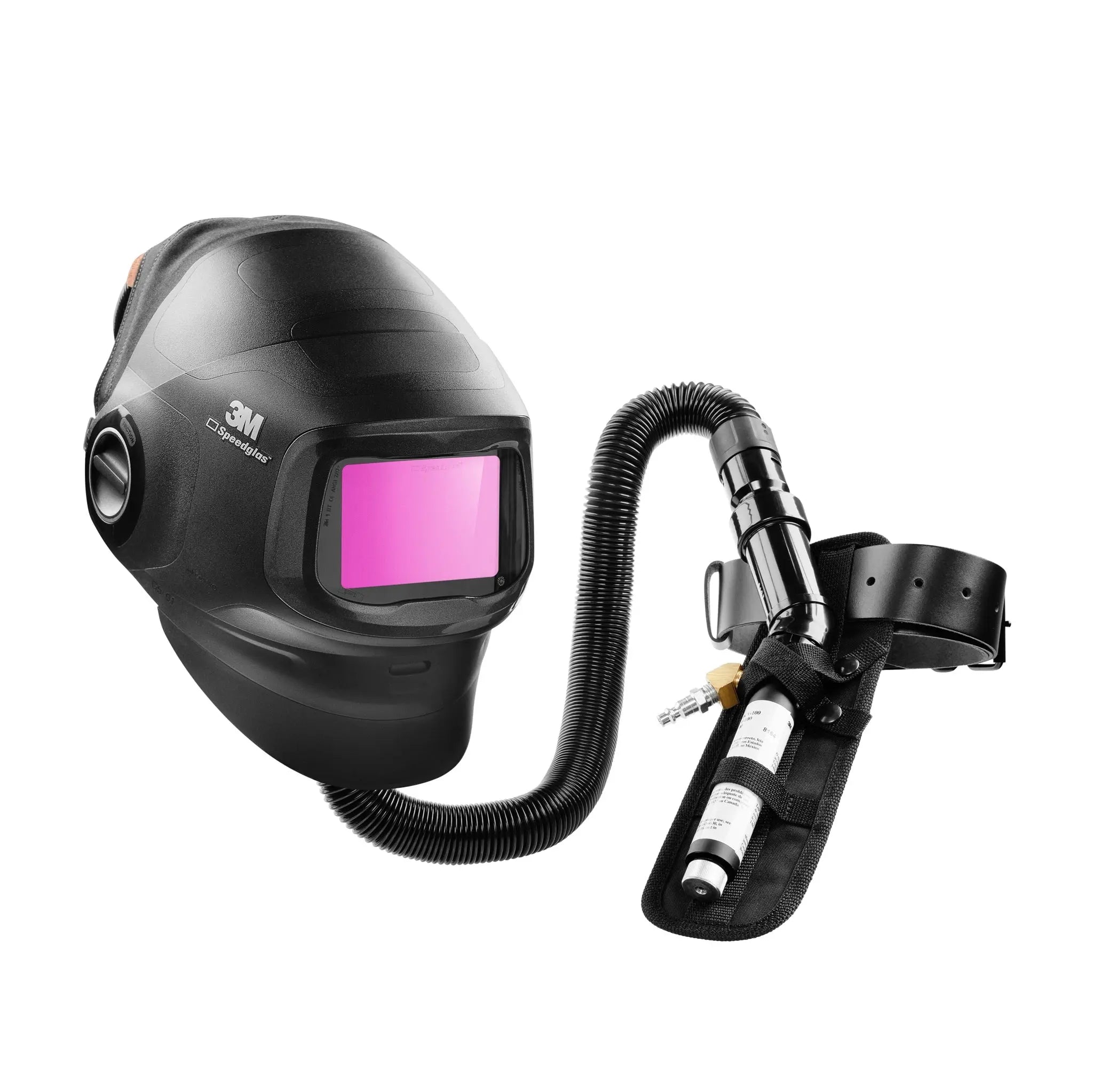 3M Speedglas 46-5702-30iVC Heavy-Duty Welding Helmet G5-01 w/3M V-100 Vortex Cooling Valve Assembly, ADF G5-01VC, Black, 1 Each