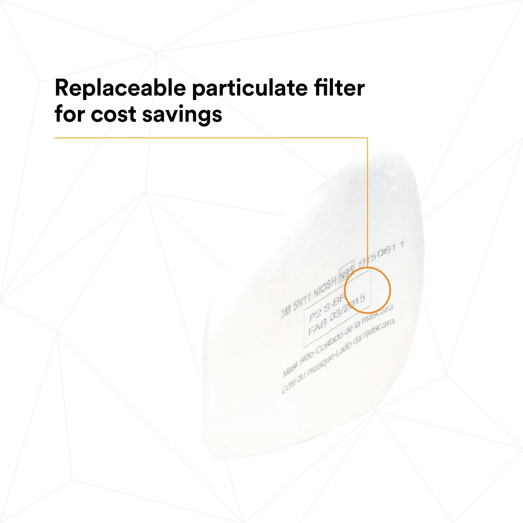 3M 5N11 Particulate Filter, N95, White
