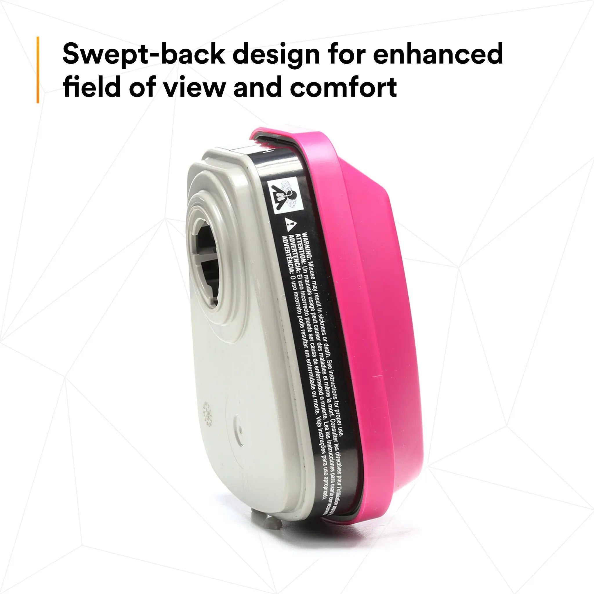 3M 60921 P100 Organic Vapor Cartridge/Filter, Magenta/Black, Swept-back design