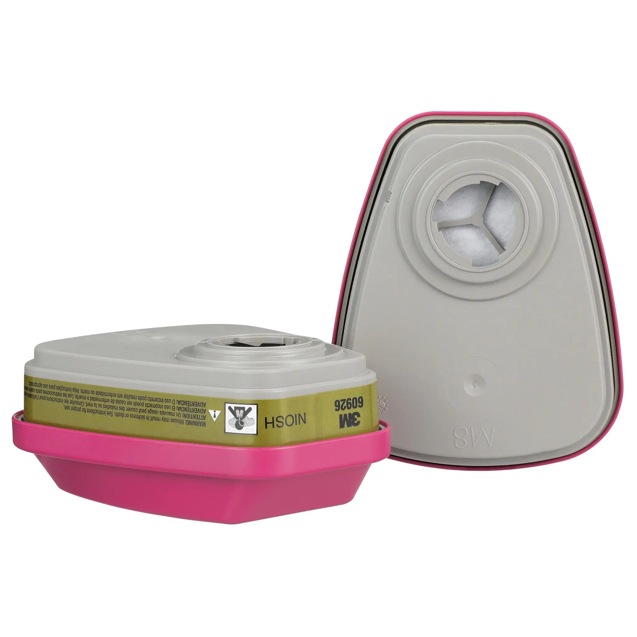 3M 60926 Multi Gas/Vapor Cartridge/Filter P100, Magenta/Olive