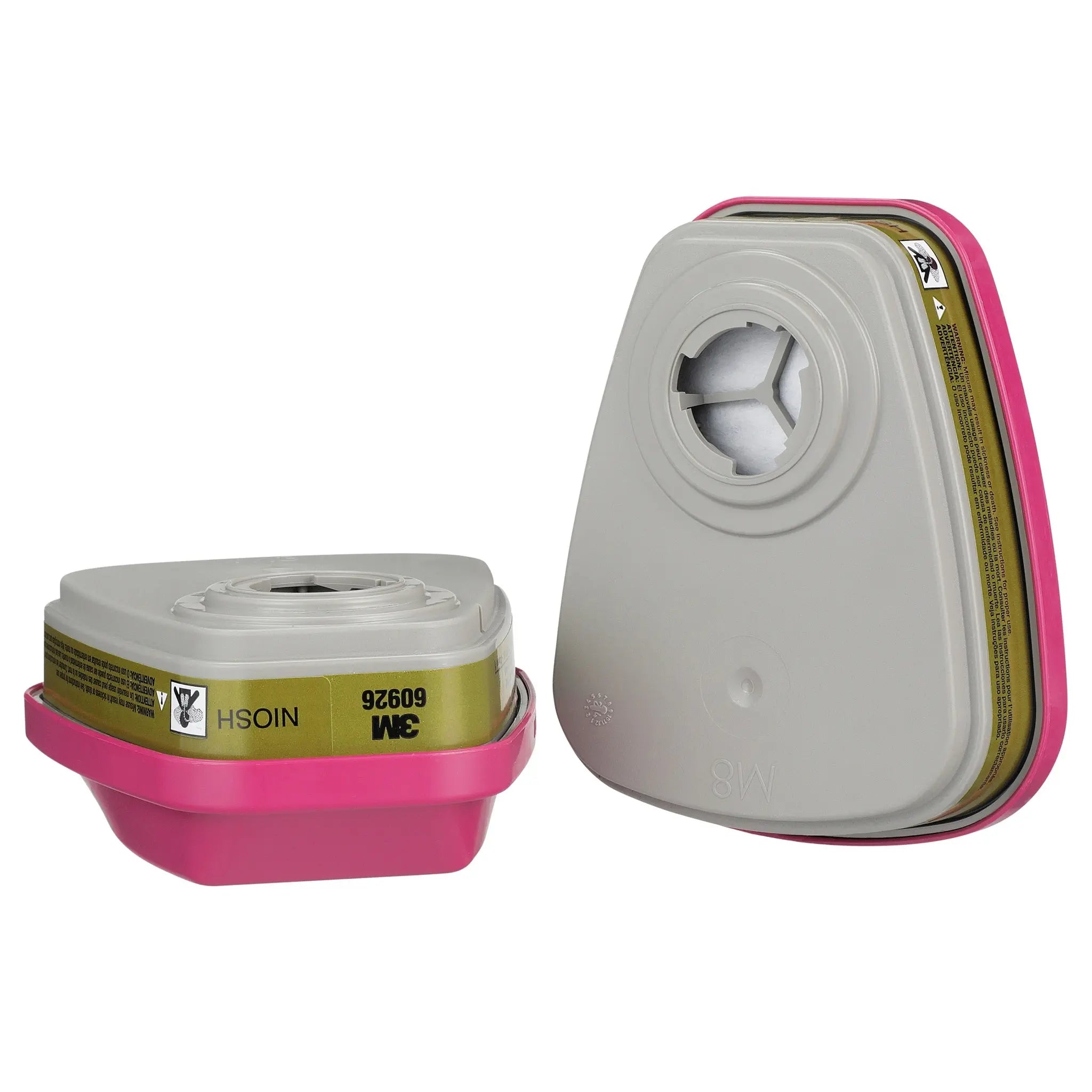 3M 60926 Multi Gas/Vapor Cartridge/Filter P100, Magenta/Olive