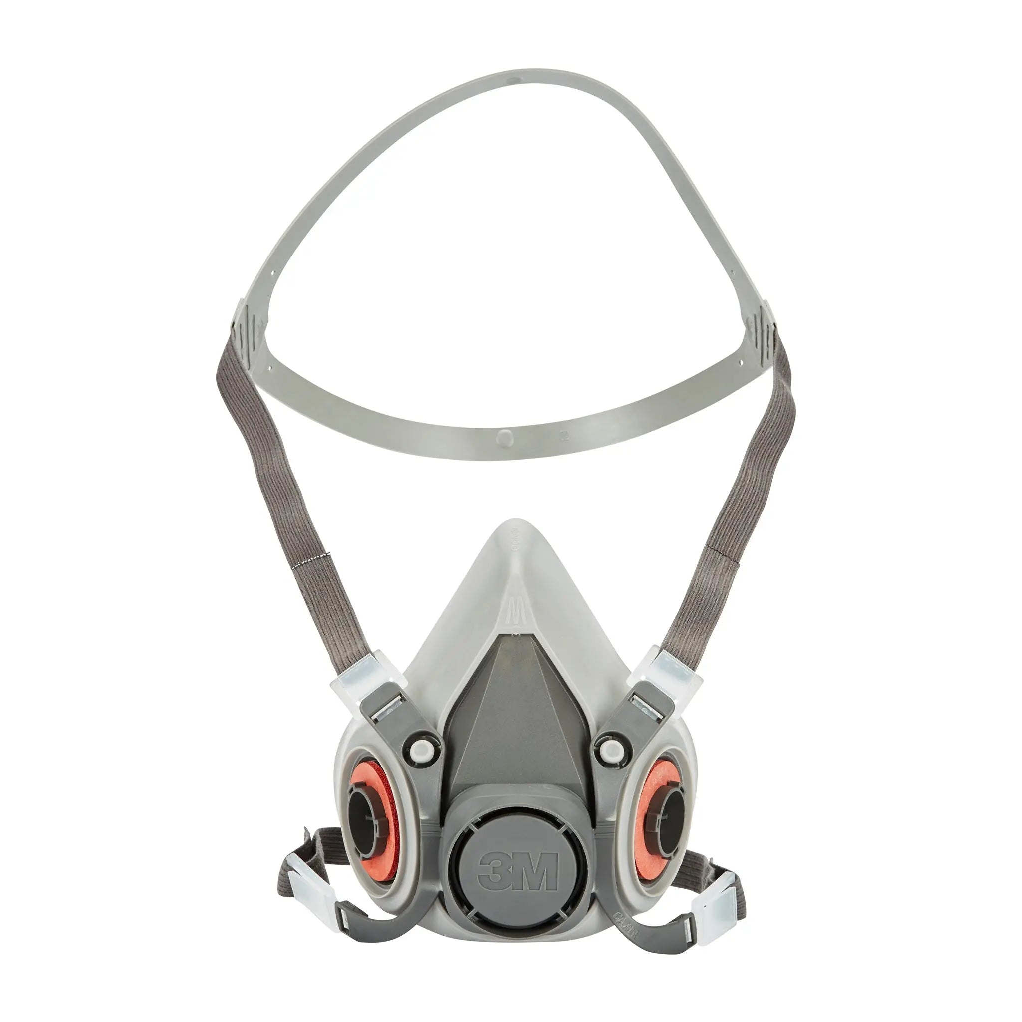 3M 6000 Series Half Face Respirator, Gray, Center