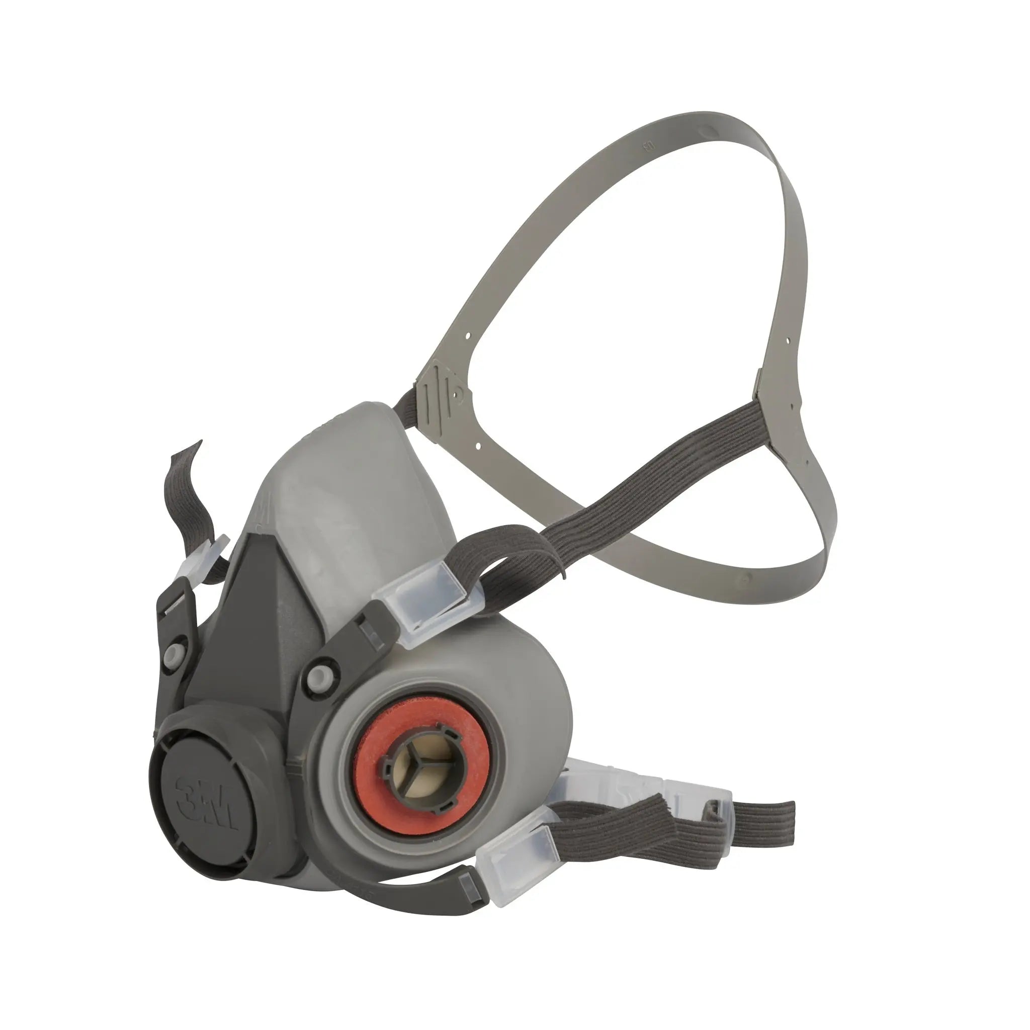 3M 6000 Series Half Face Respirator, Gray, Left Side