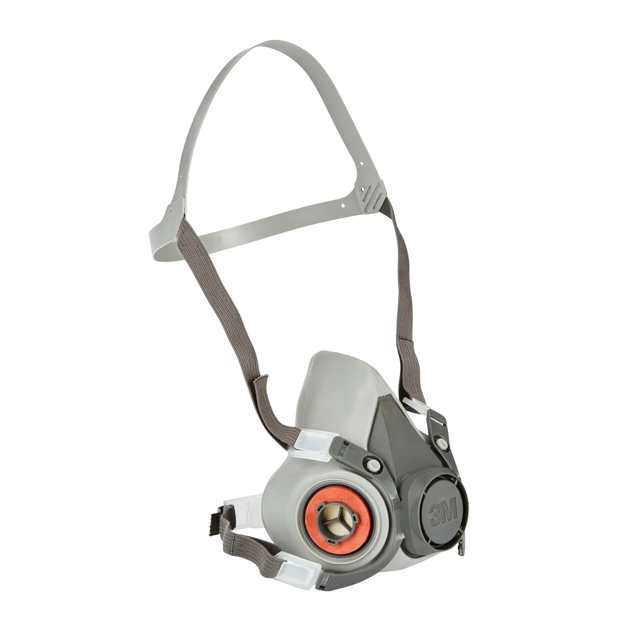 3M 6000 Series Half Face Respirator, Gray, Right Side