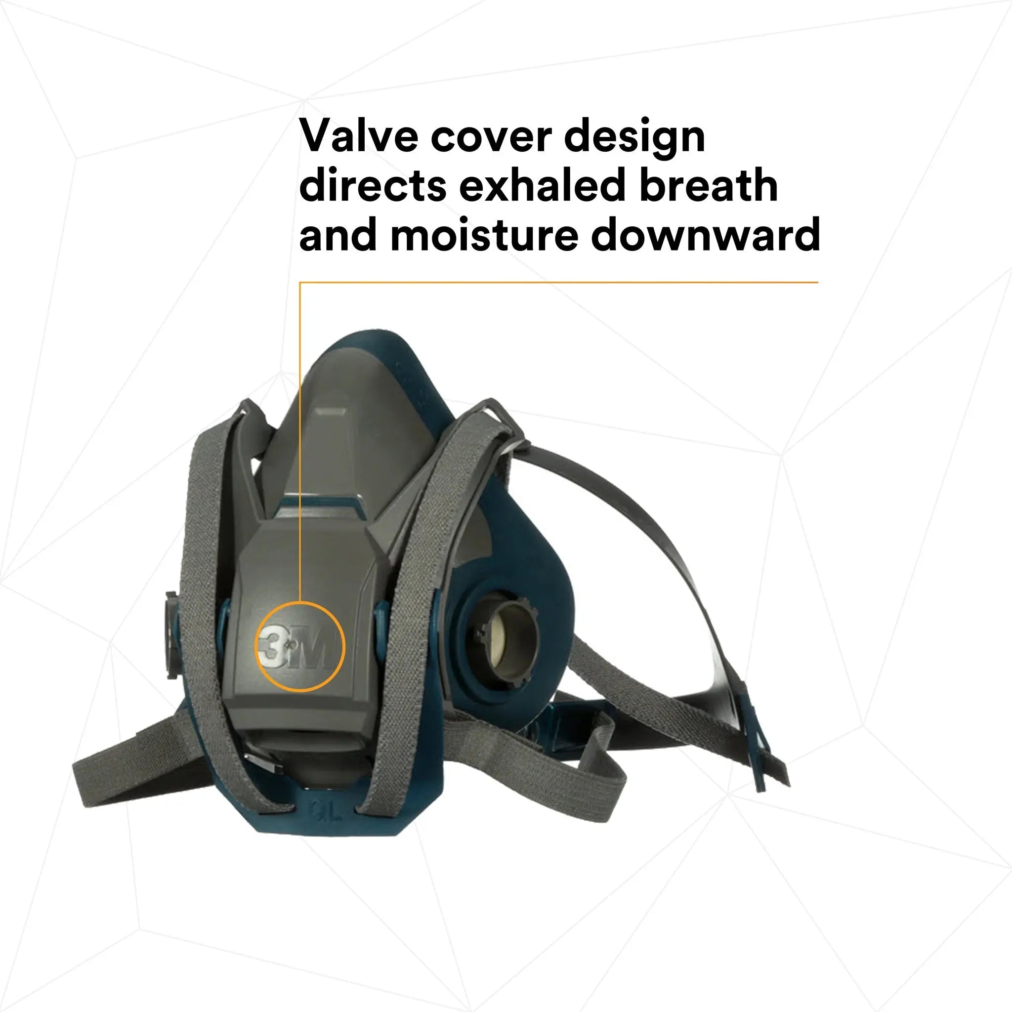 3M 6500QL Series Rugged Comfort Quick Latch Half Face Respirator, Gray
