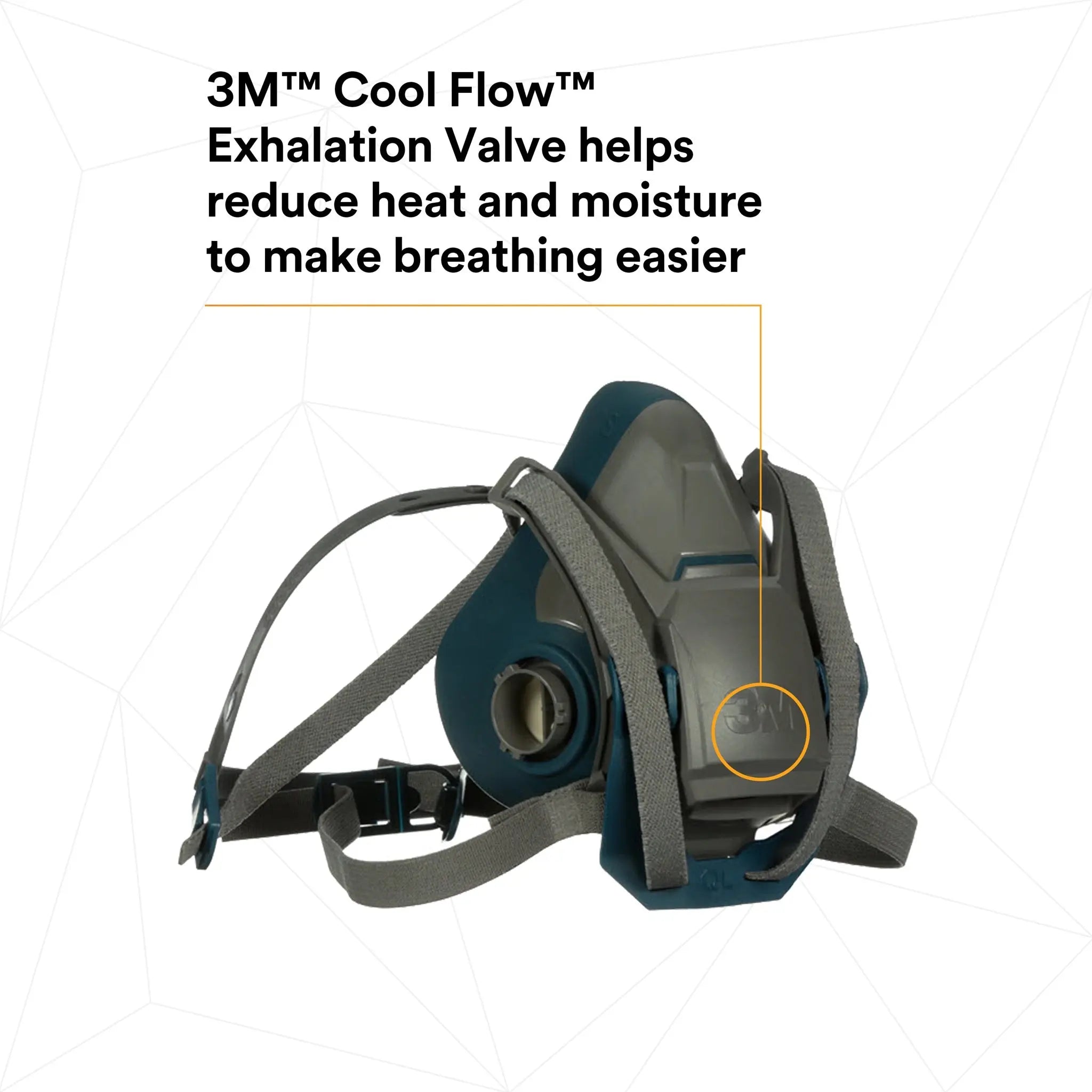 3M 6500QL Series Rugged Comfort Quick Latch Half Face Respirator, Gray, Cool Flow Exhalation Valve