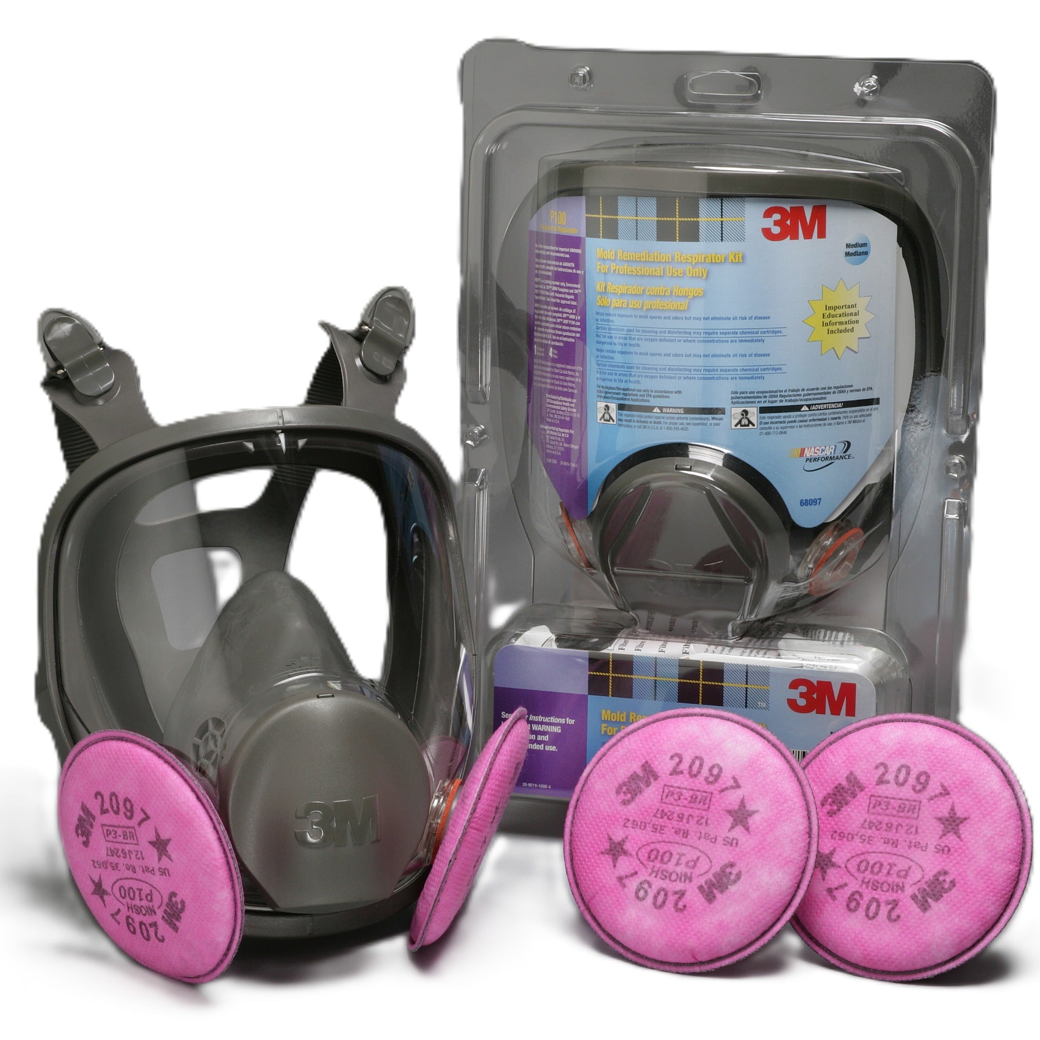 3M 69097 Mold Remediation Respirator Kit, Large, Case of 2 Kits
