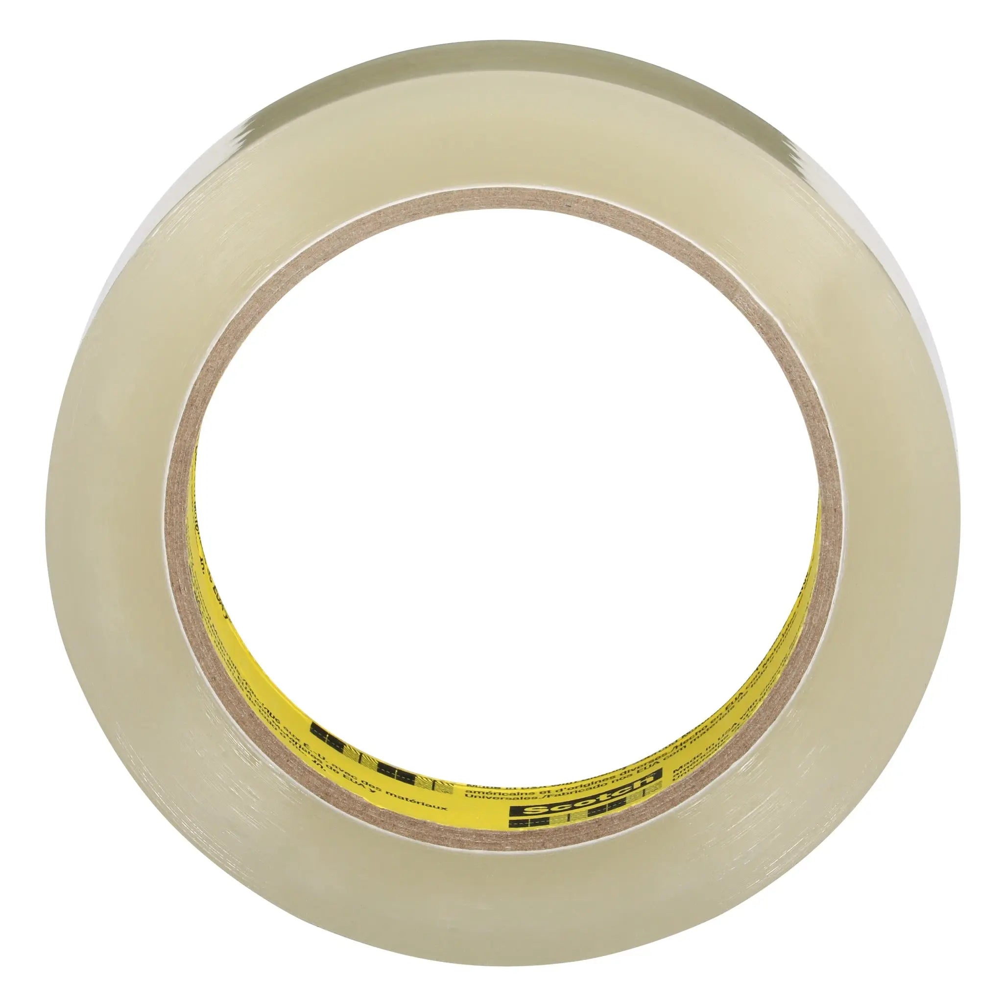 3M Scotch 7000001179 Light Duty Packaging Tape 600 Clear High Clarity 1/2 in x 72 yd 3 in Core, 1 Roll