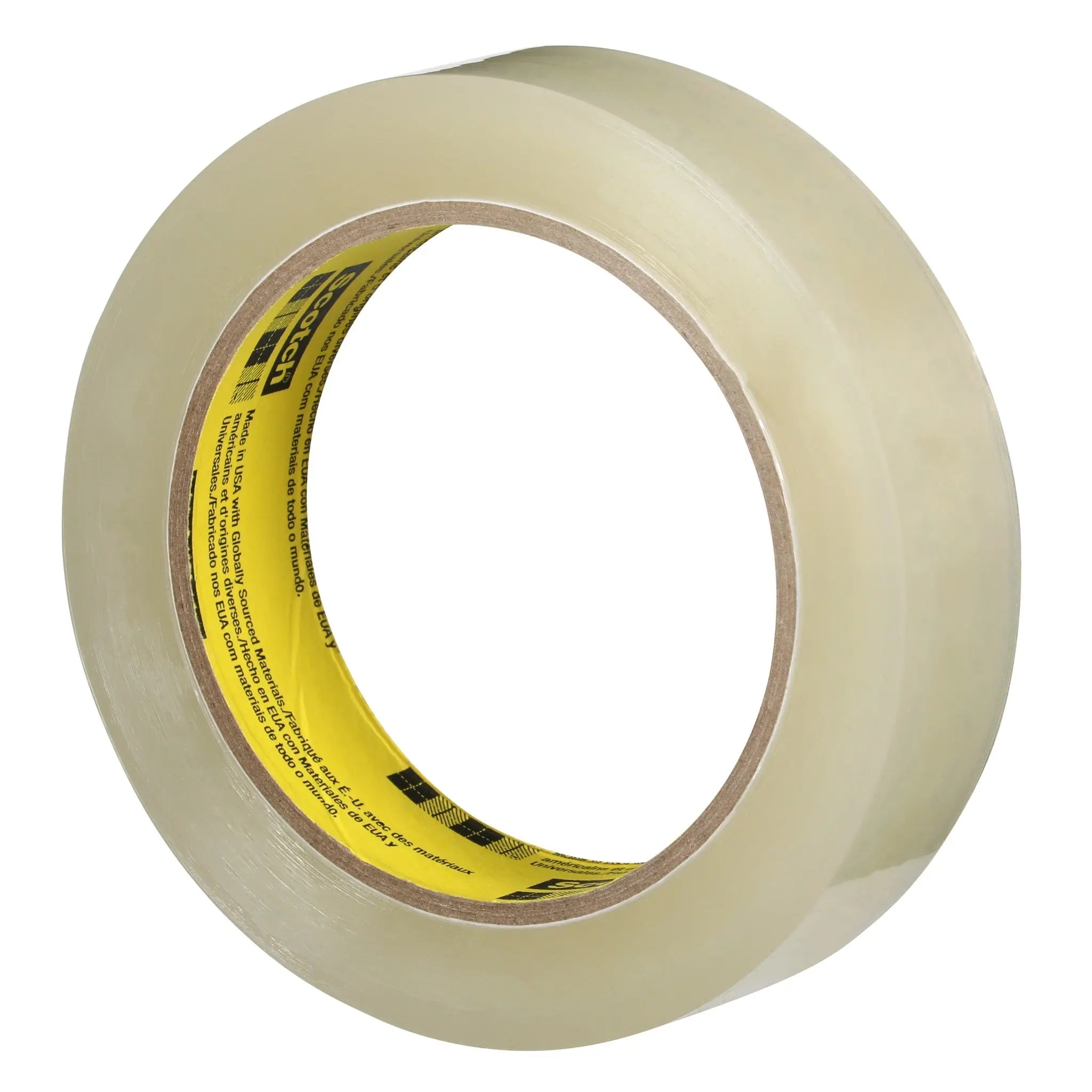 3M Scotch 7000001179 Light Duty Packaging Tape 600 Clear High Clarity 1/2 in x 72 yd 3 in Core, 1 Roll