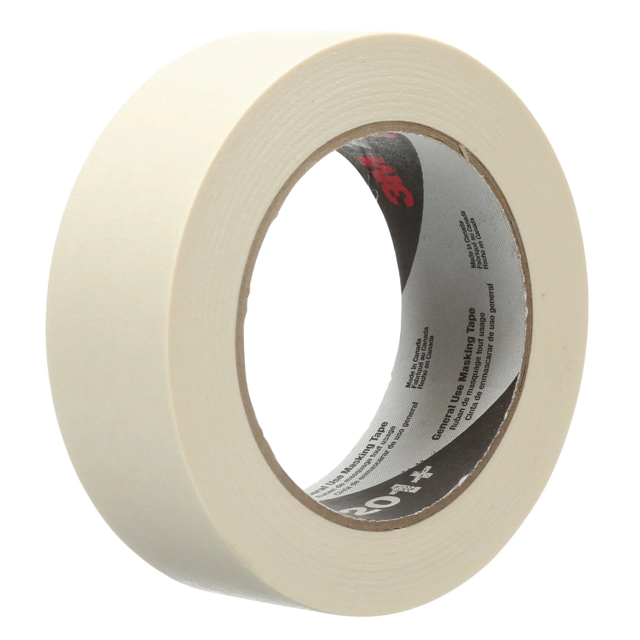 3M General Use Masking Tape 201+ Tan 36 mm x 55 m 4.4 mil, 1 Roll