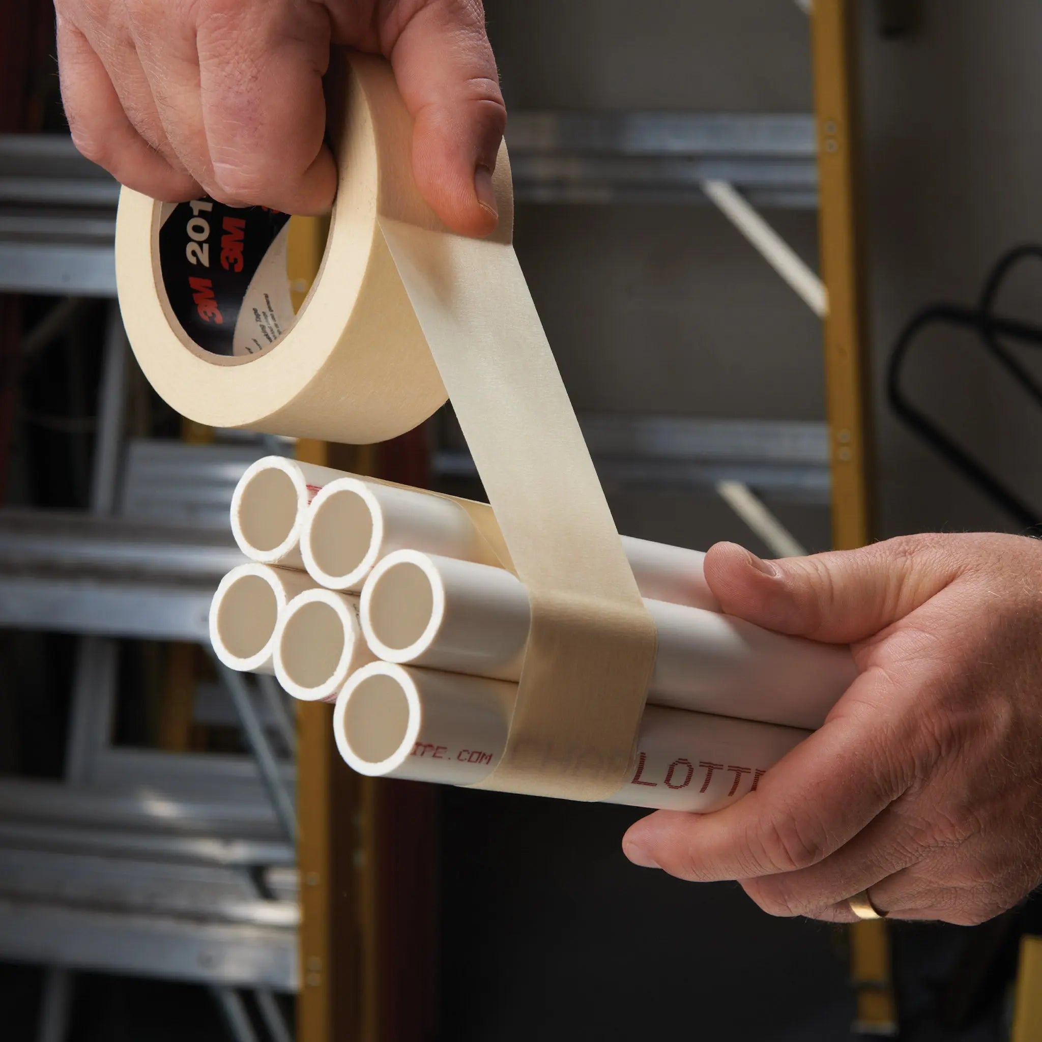 3M General Use Masking Tape 201+ Tan 72 mm x 55 m 4.4 mil, 1 Roll