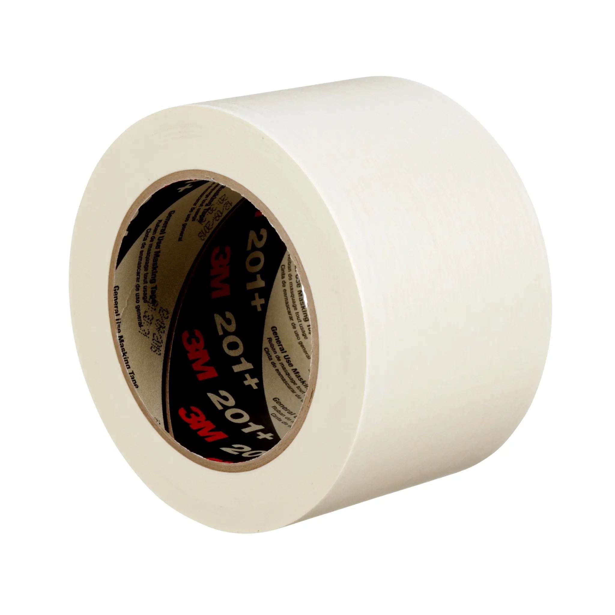 3M General Use Masking Tape 201+ Tan 72 mm x 55 m 4.4 mil, 1 Roll