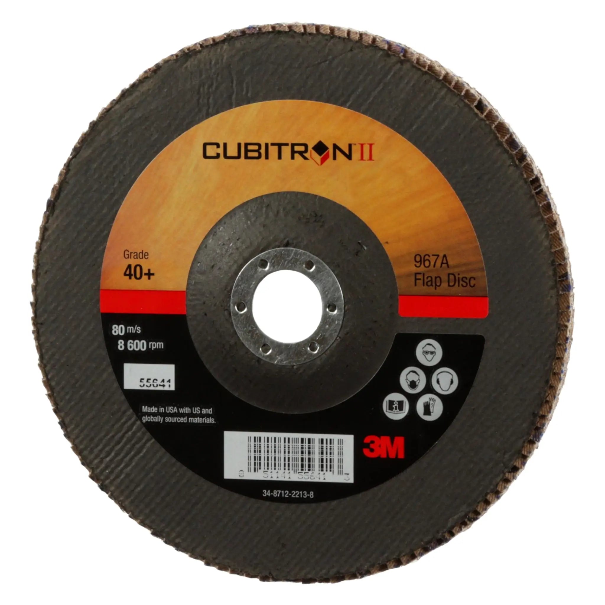 3M Cubitron II Flap Disc 967A left side view