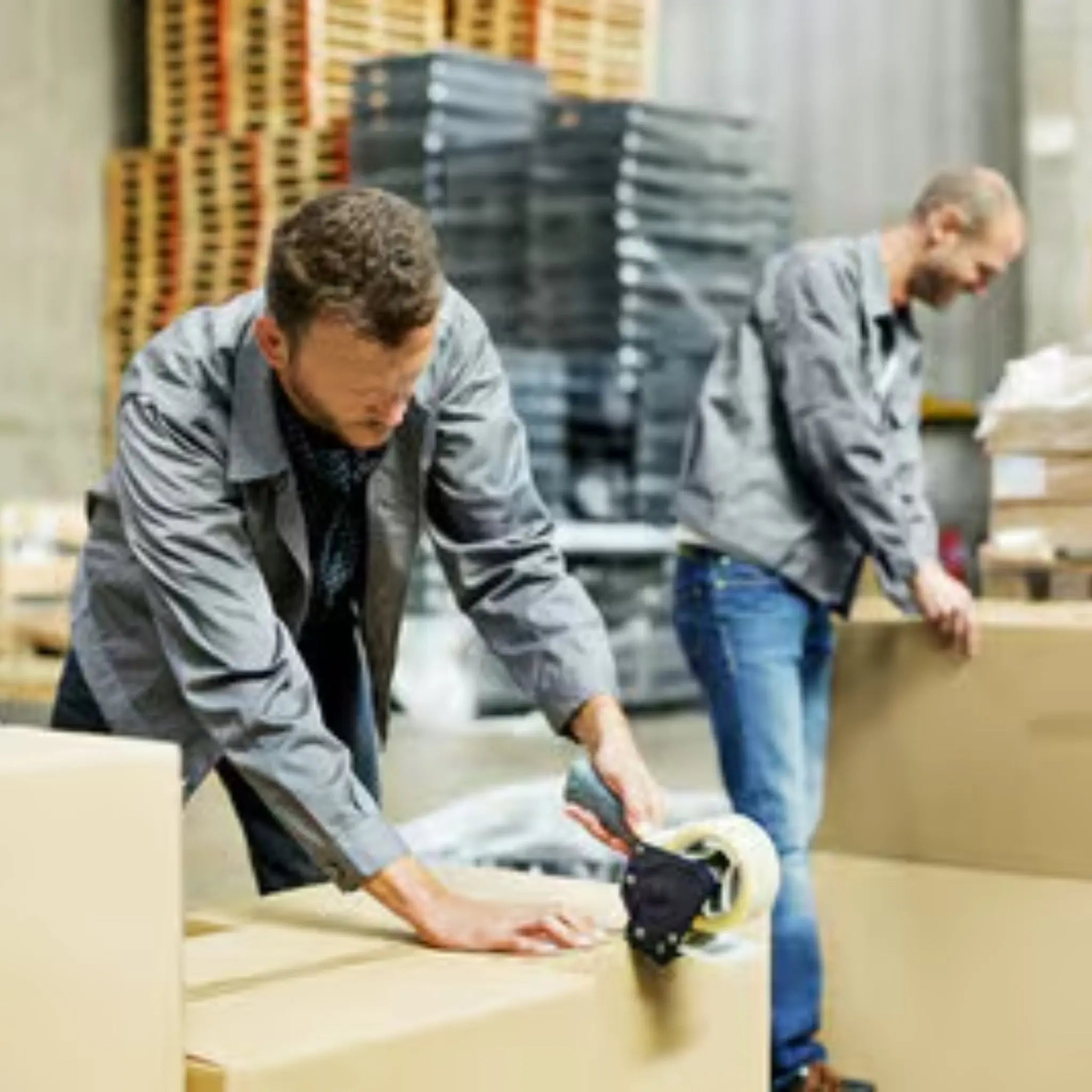 Scotch Box Sealing Tape 371 Clear 72 mm x 1828 m, 1 Roll, In Action