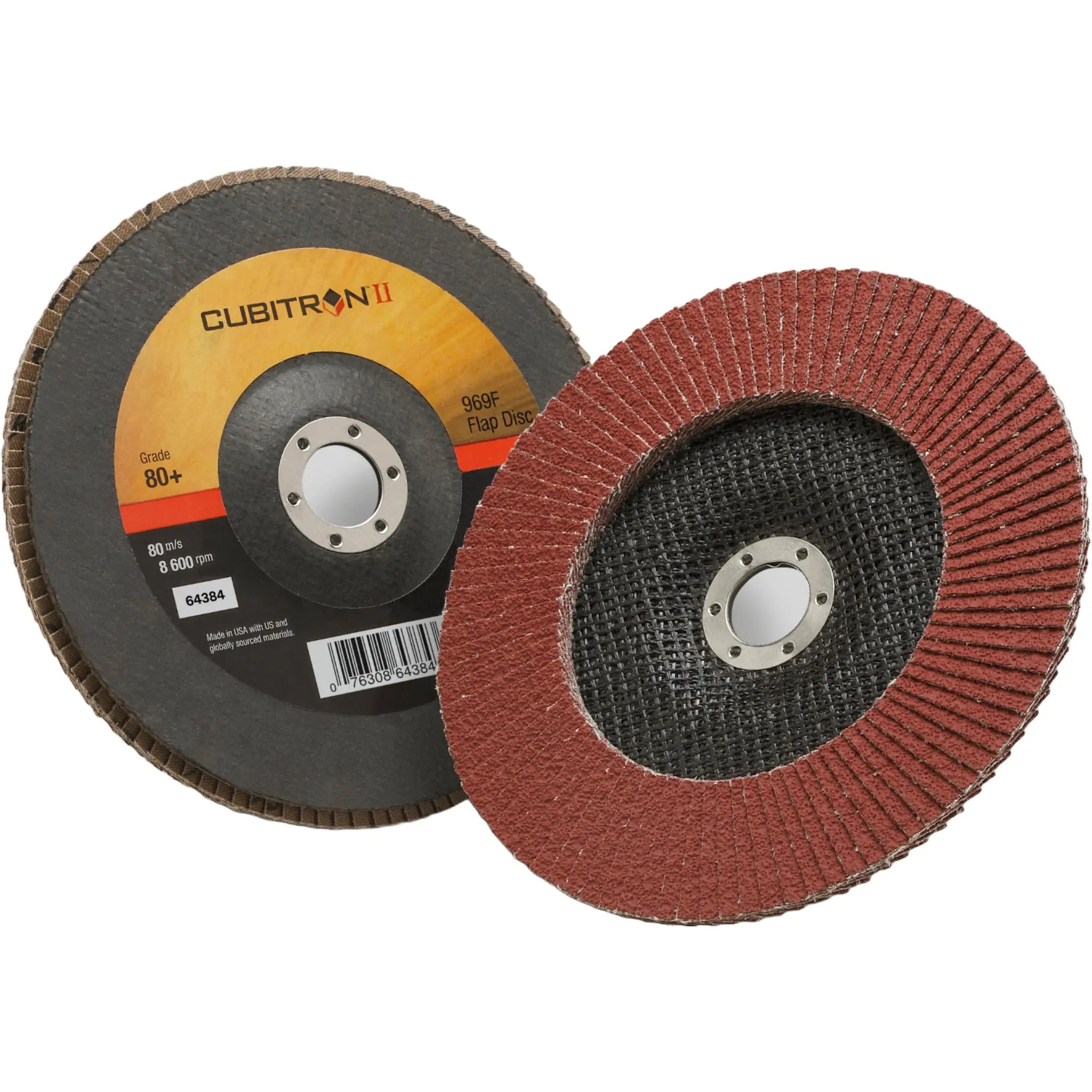 3M Cubitron II Flap Disc 969F 80+ T27 7 in x 7/8 in second image