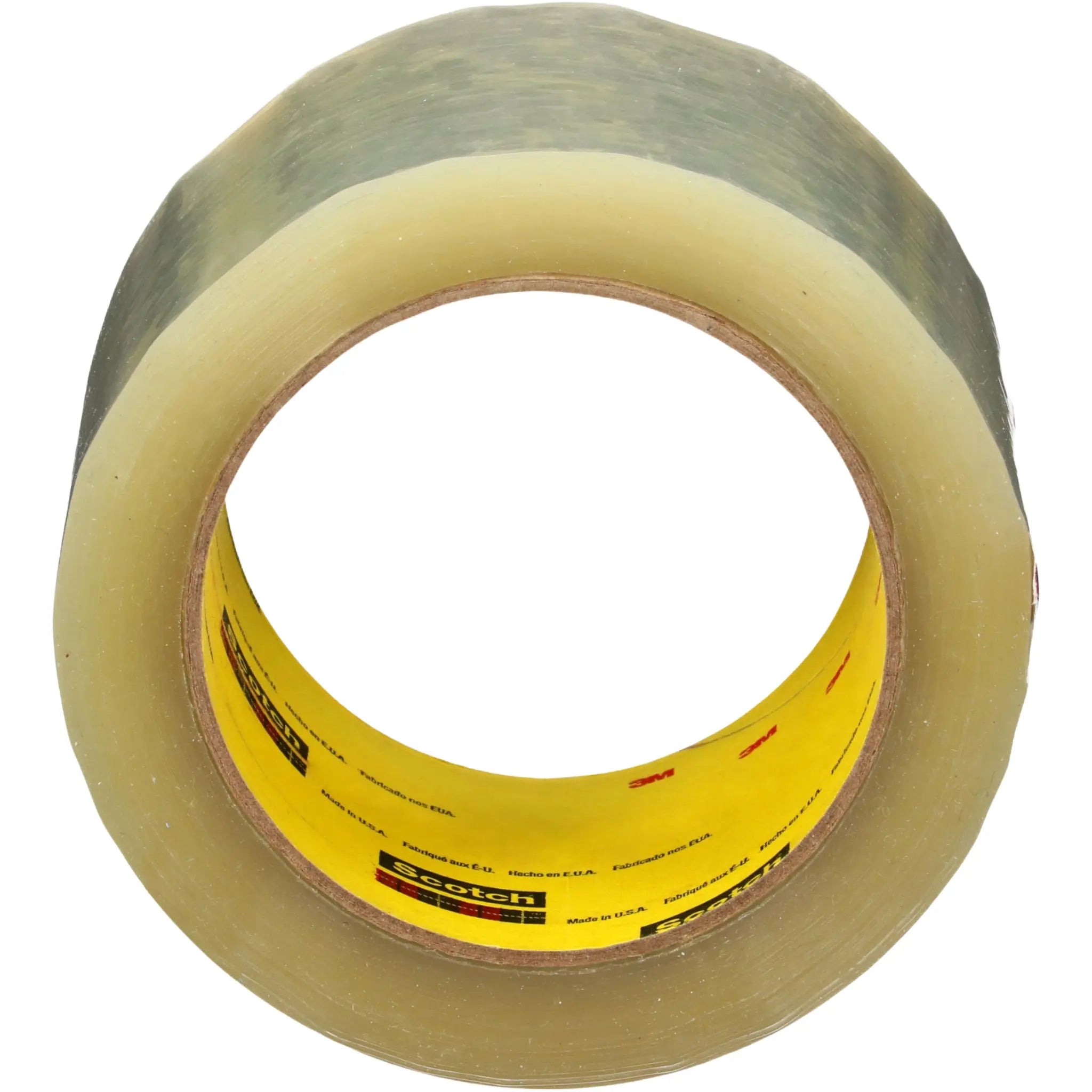 Scotch High Tack Box Sealing Tape 375+ Clear 72 mm x 50 m front view