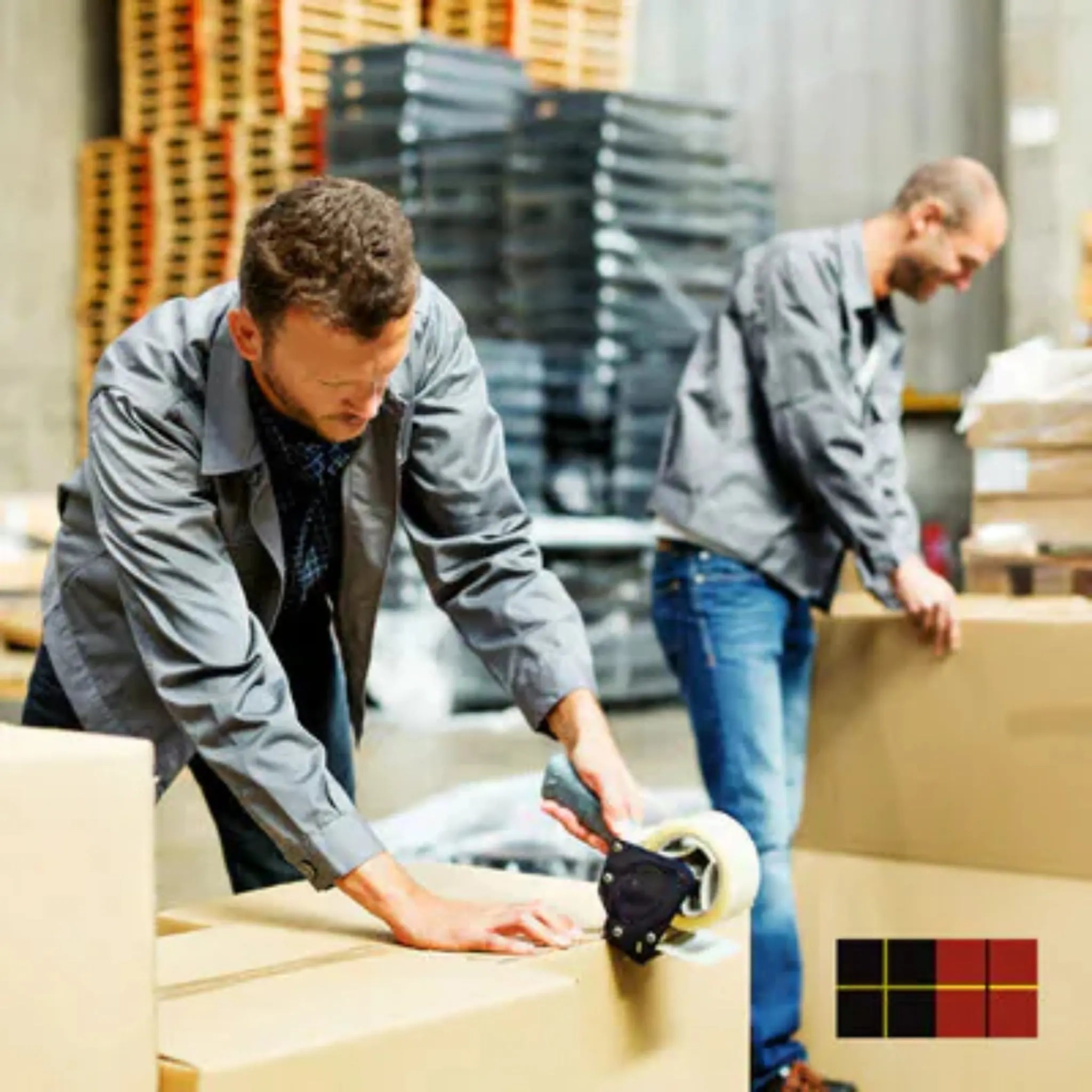 Scotch High Tack Box Sealing Tape 371+ Clear 72 mm x 100 m, 1 Roll, In Action