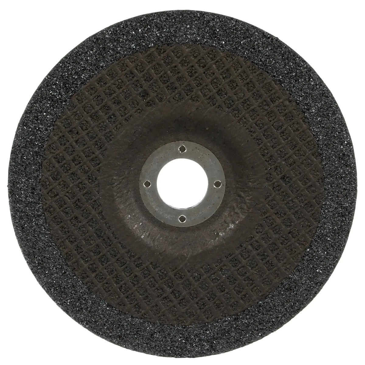 3M Cubitron 3 7100313193 Depressed Center Grinding Wheel, 90005, 36+, T27, 6 in x 1/4 in x 7/8 in, ANSI , Back View