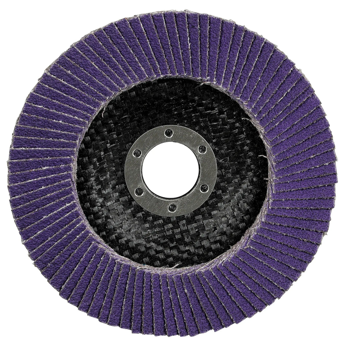 3M Cubitron 3 7100380168 Flap Disc 1169F, 60+, T27-Flat, 5 in x 7/8 in, Back View