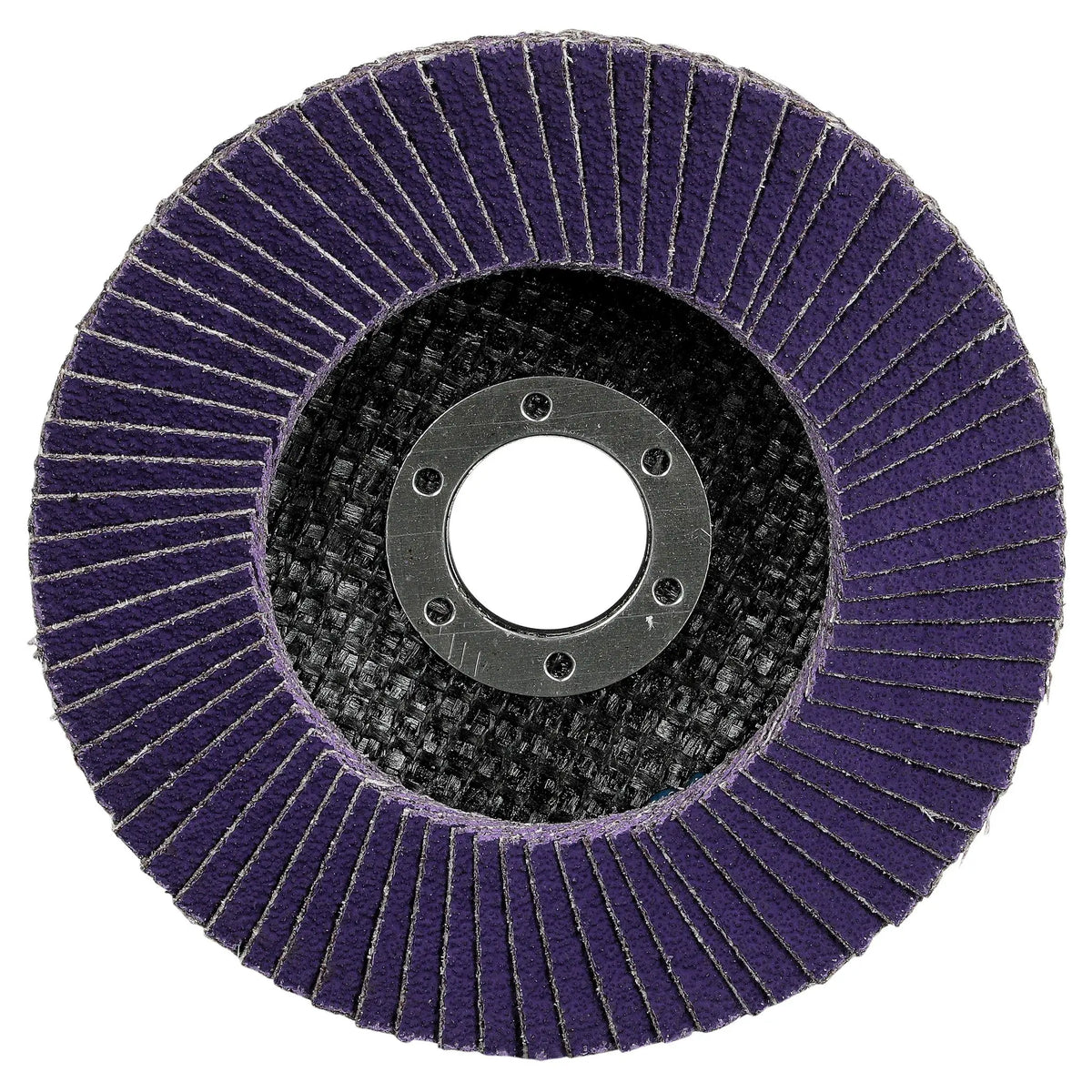 3M Cubitron 3 7100380348 Flap Disc 1169F, 60+, T27-Flat, 4-1/2 in x 7/8 in, Back View