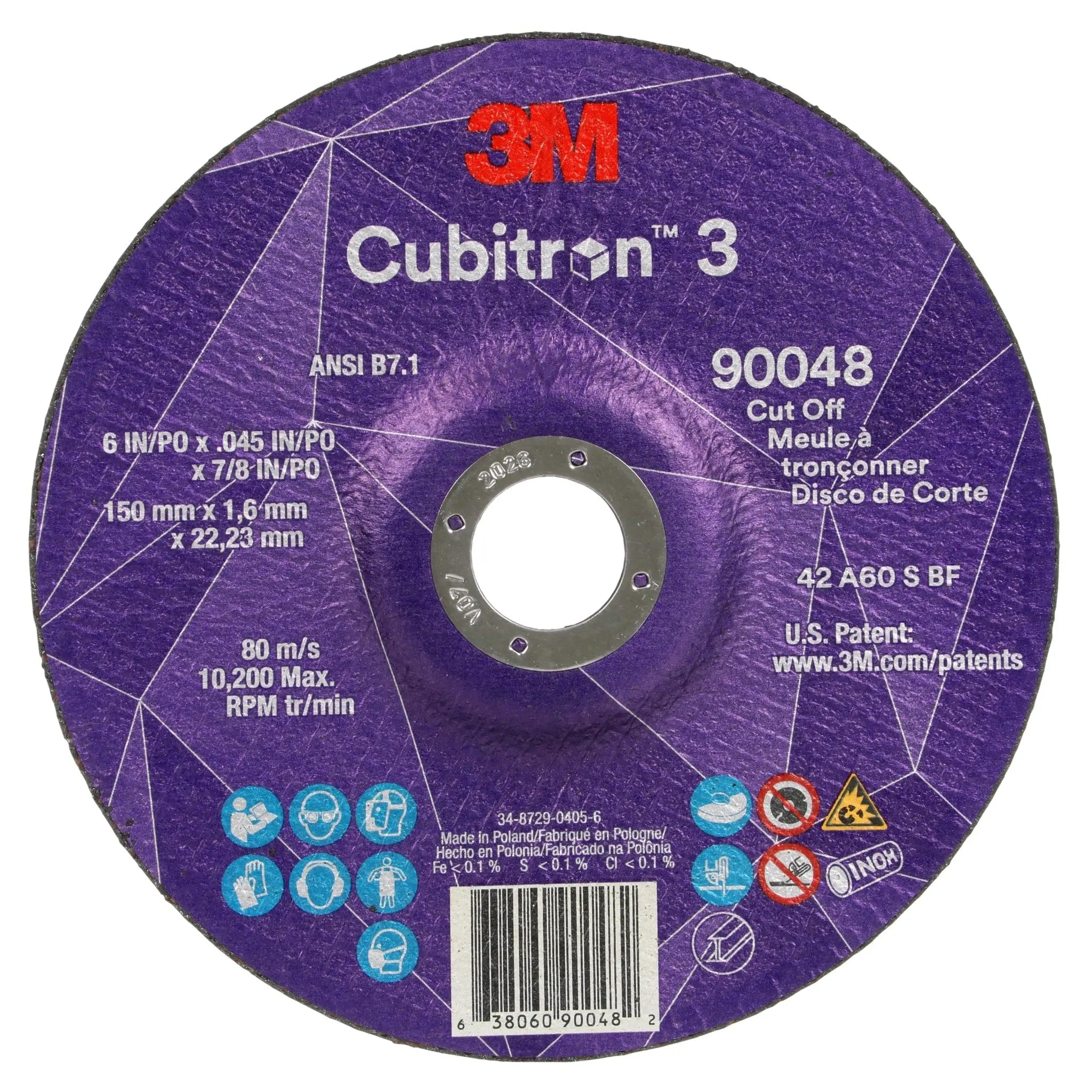 3M Cubitron 3 7100398727/90048 Cut-Off Wheel, Main Image