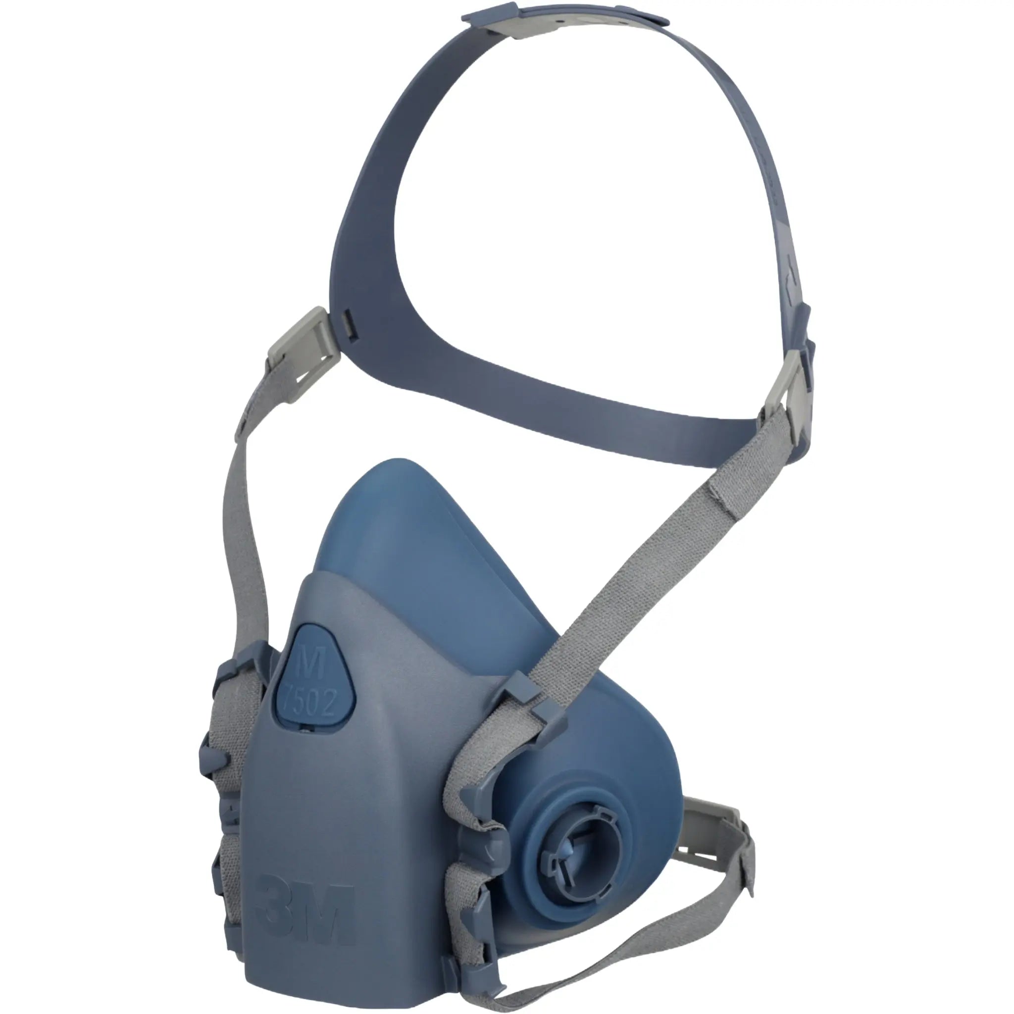 3M 7500 Series Half Face Reusable Respirator, Blue, Left Side View