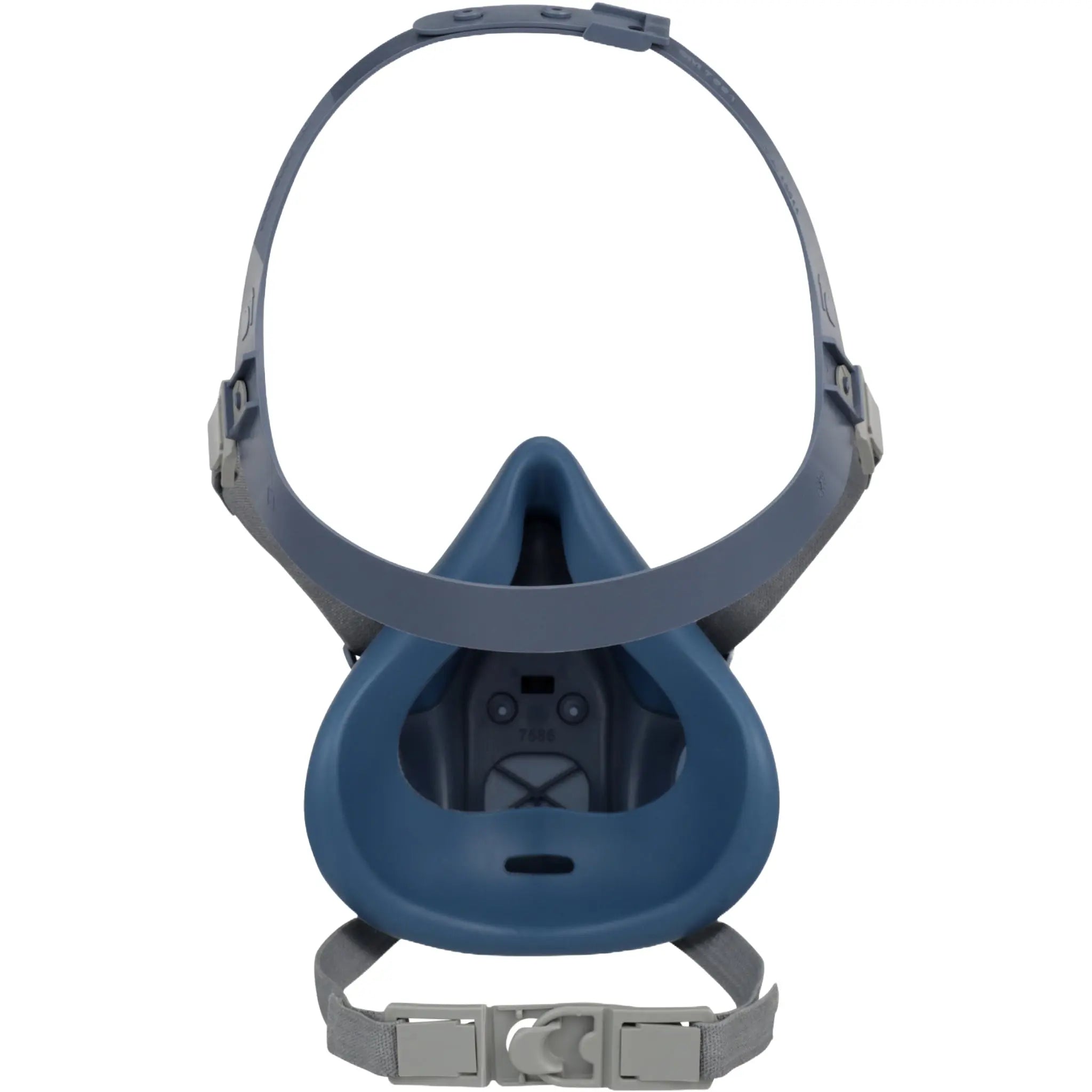 3M 7500 Series Half Face Reusable Respirator, Blue, Rear View