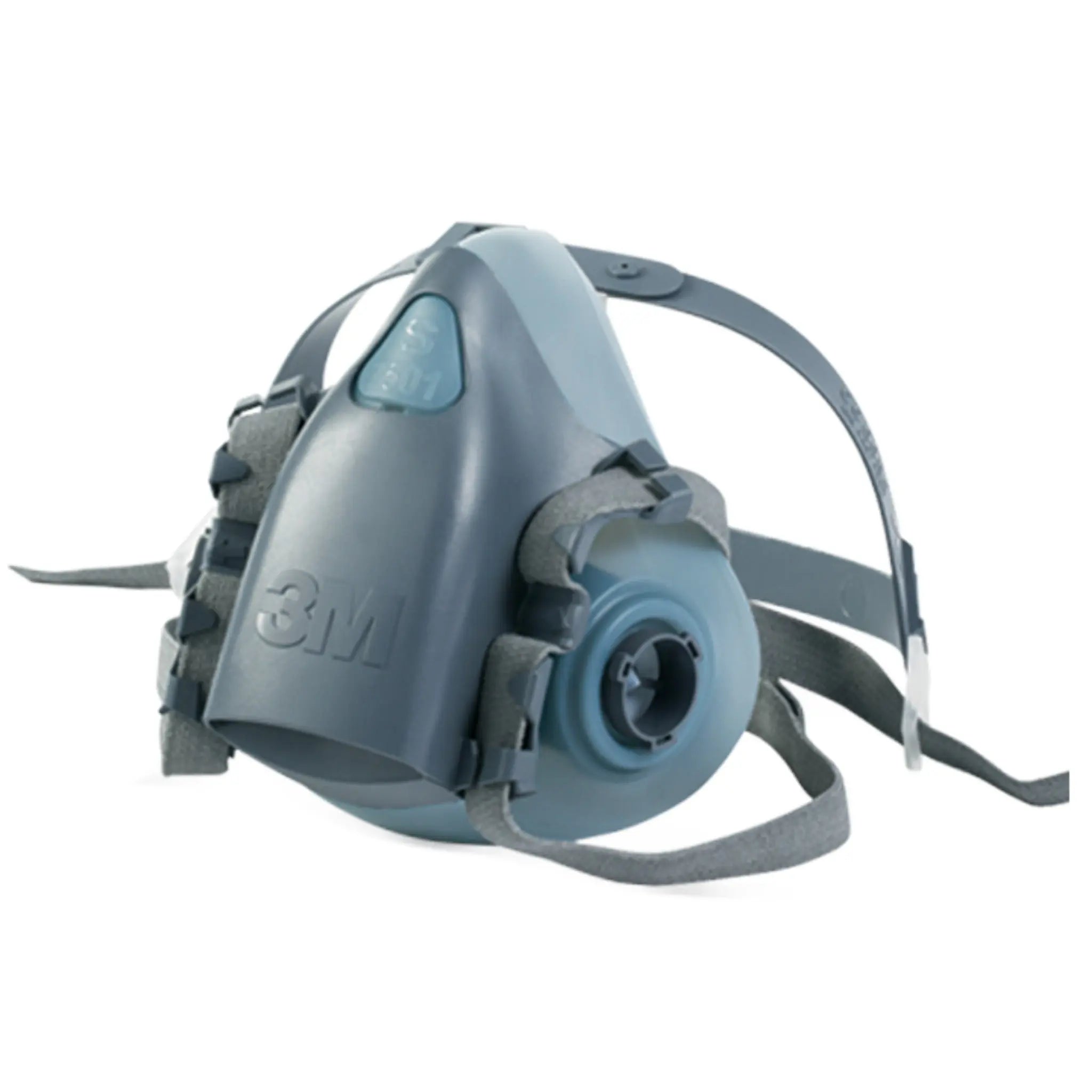 3M 7500 Series Half Face Reusable Respirator, Blue, Close up