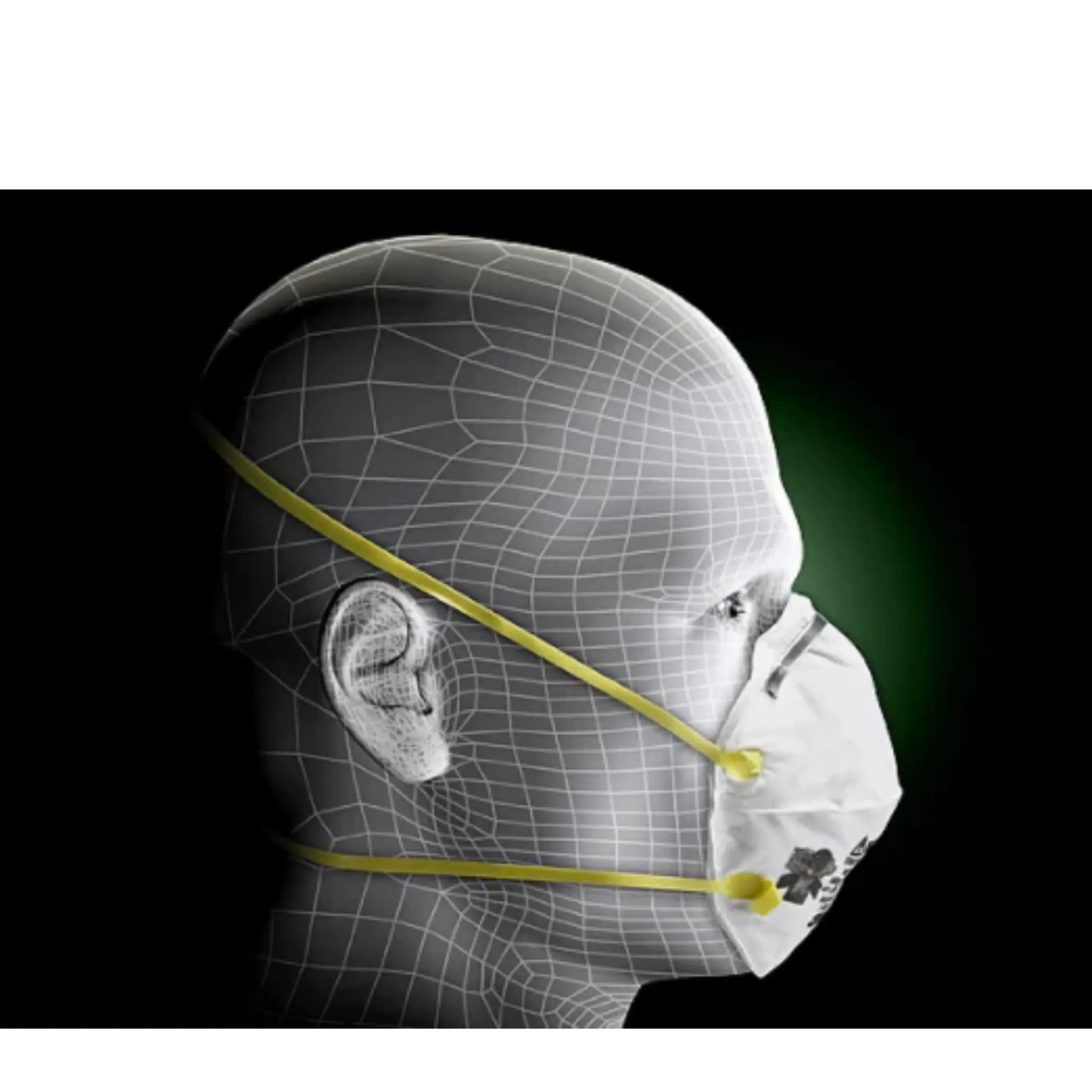 3M 8210 N95 Particulate Respirator Mask, White, Universal, Side View