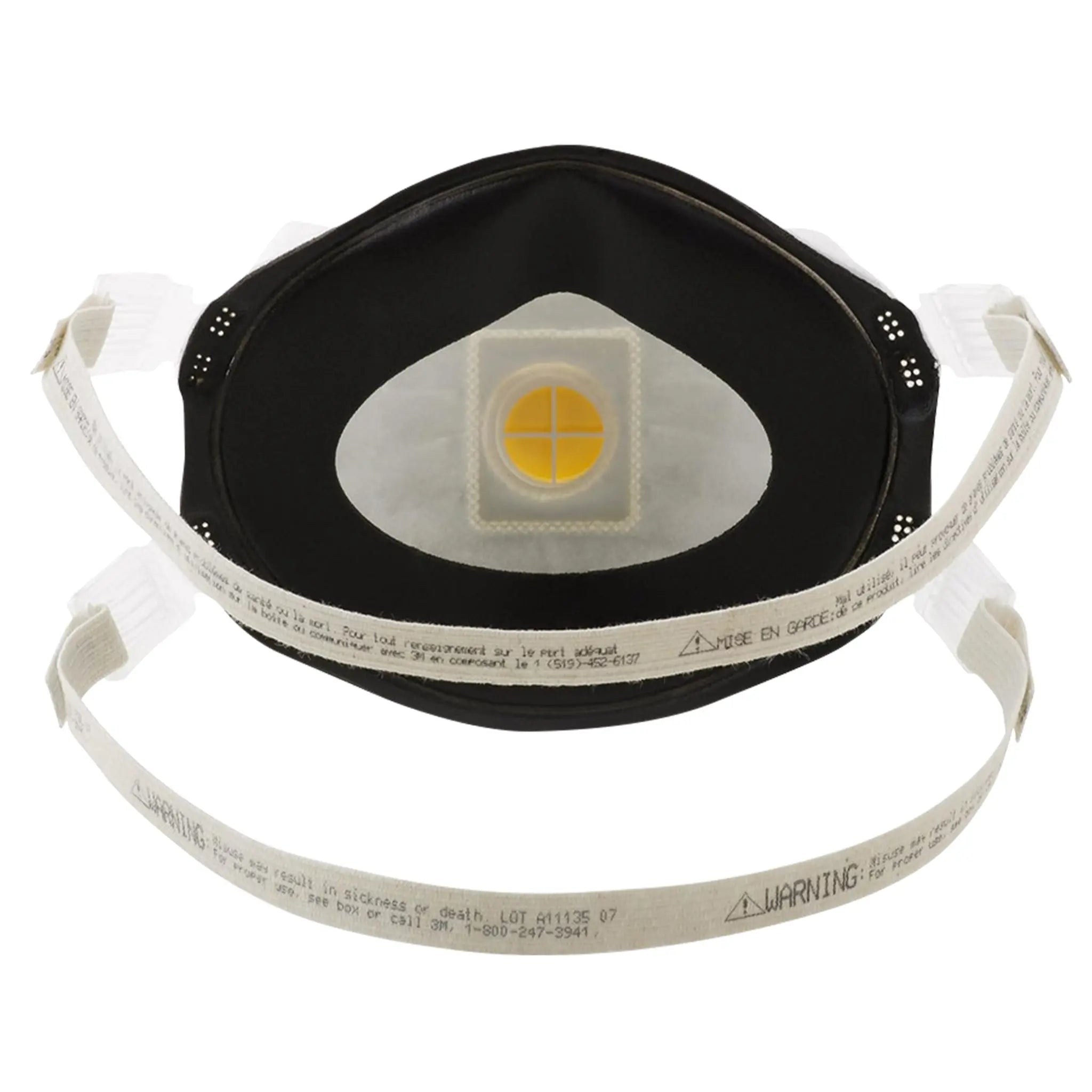 3M 8293 P100 Particulate Respirator, White, Back View