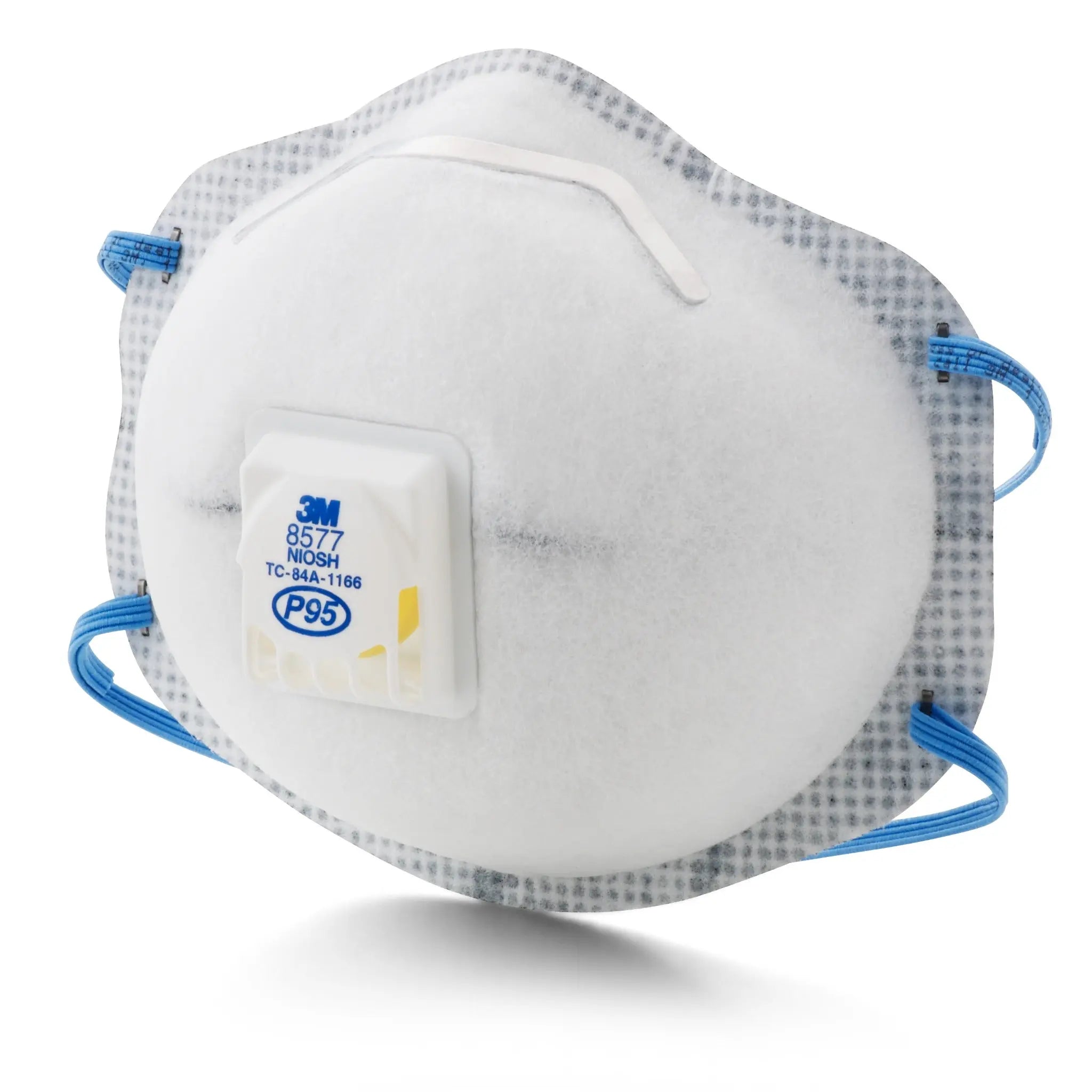 3M 8577 Particulate Respirator P95 with Nuisance Level Organic Vapor Relief, White, Standard, Box of 10, Case of 8 Boxes