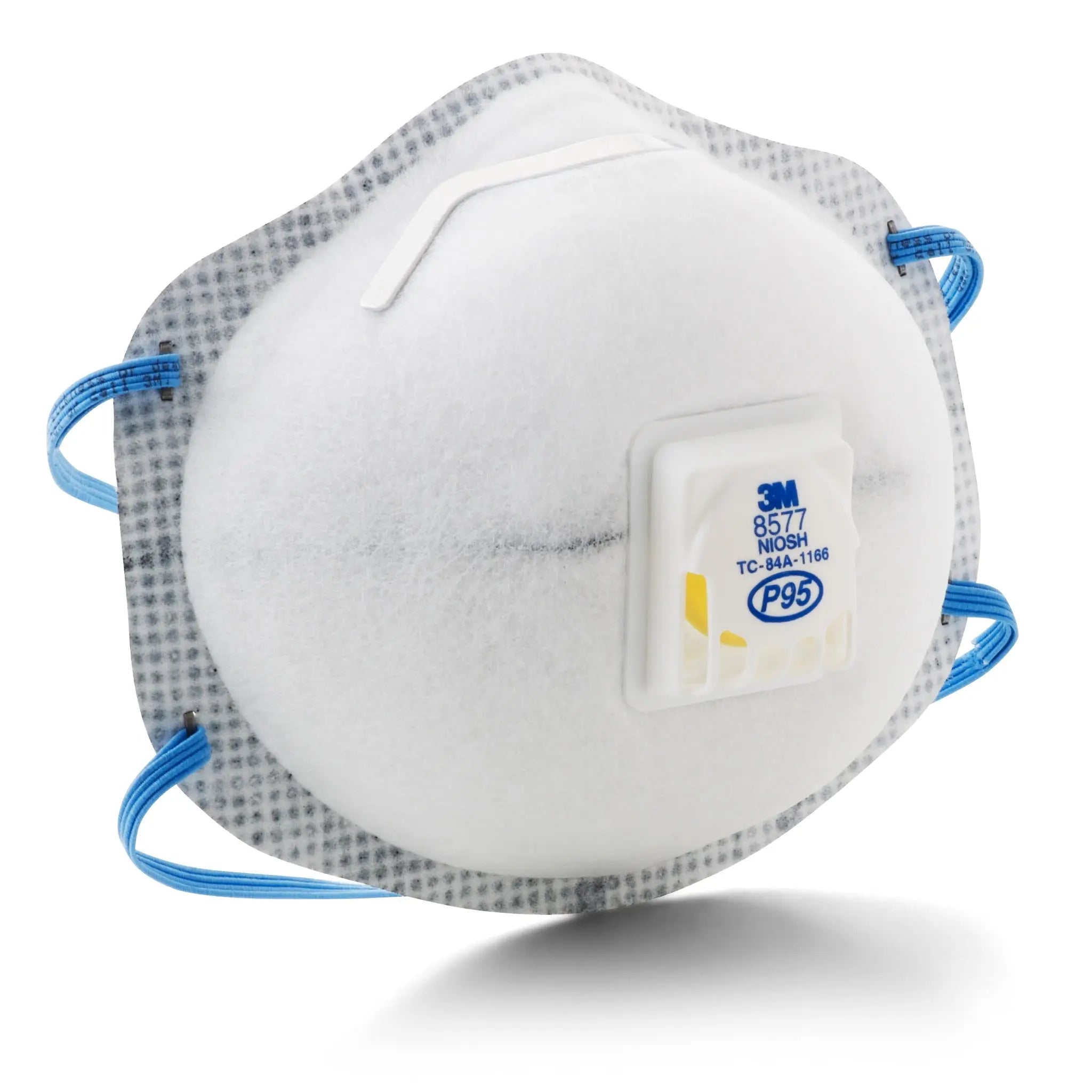 3M 8577 Particulate Respirator P95 with Nuisance Level Organic Vapor Relief, White, Standard, Box of 10, Case of 8 Boxes