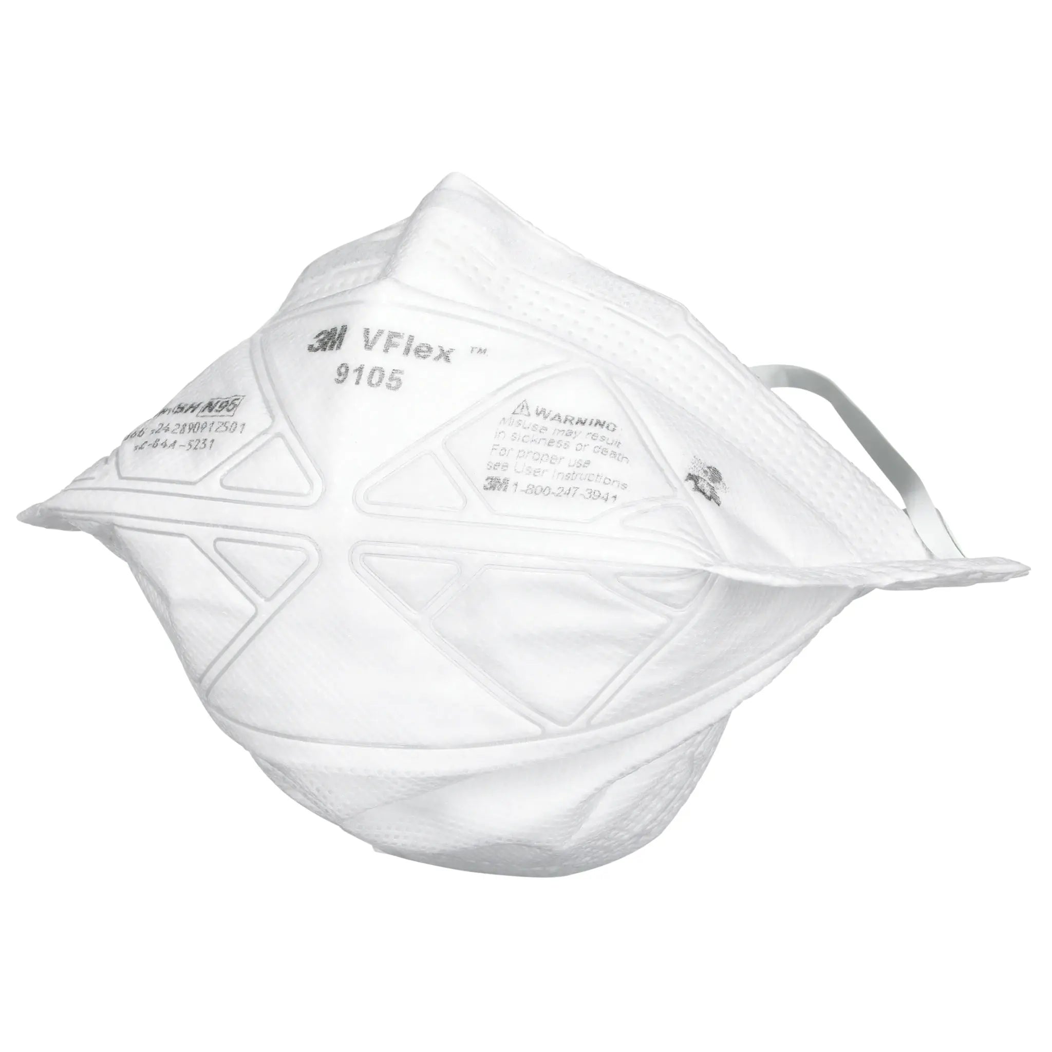 3M VFlex 9105 Particulate Respirator N95, White, Standard, Case of 400