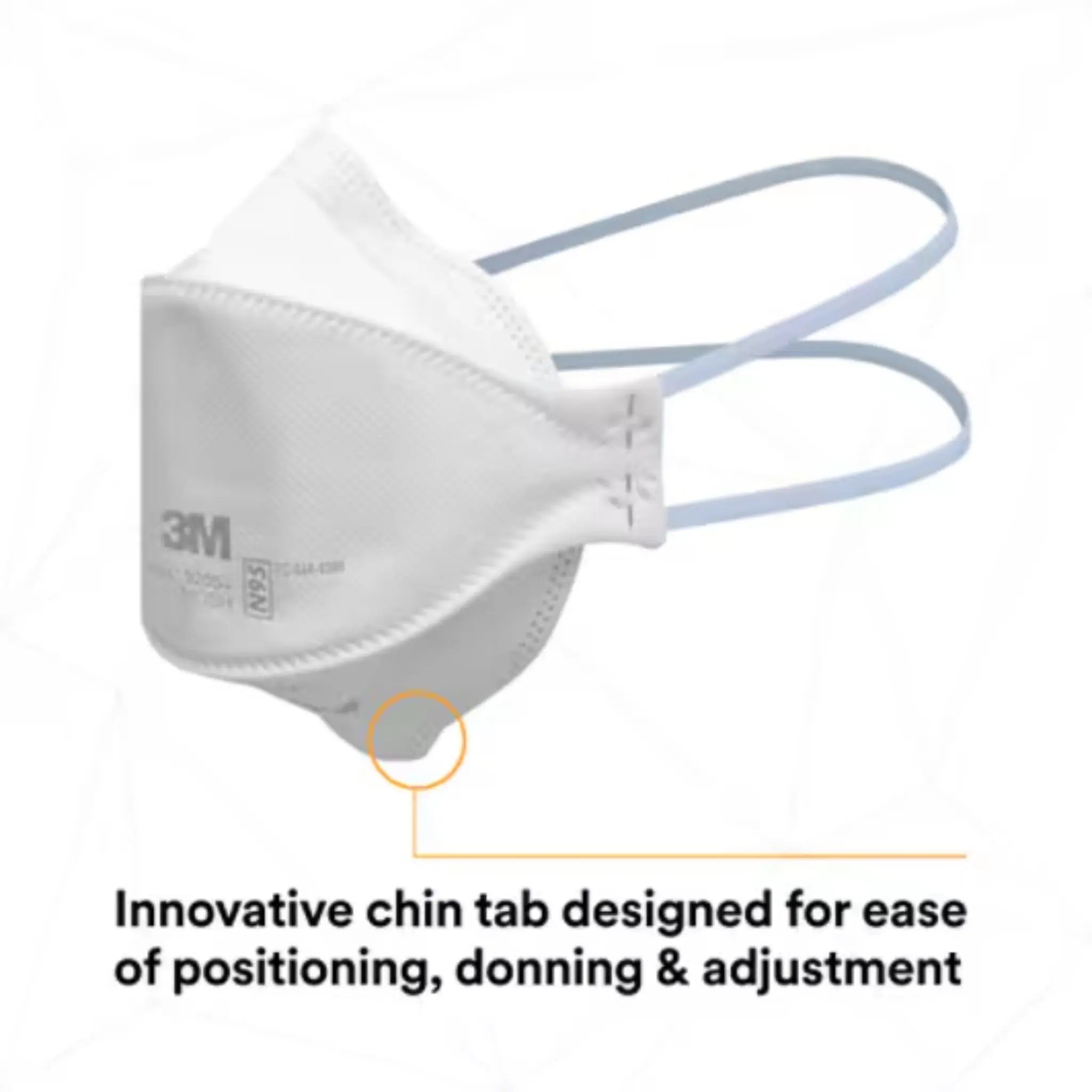 3M 9205+ N95 Aura Particulate Respirator Mask, White, Universal, Chin Tab