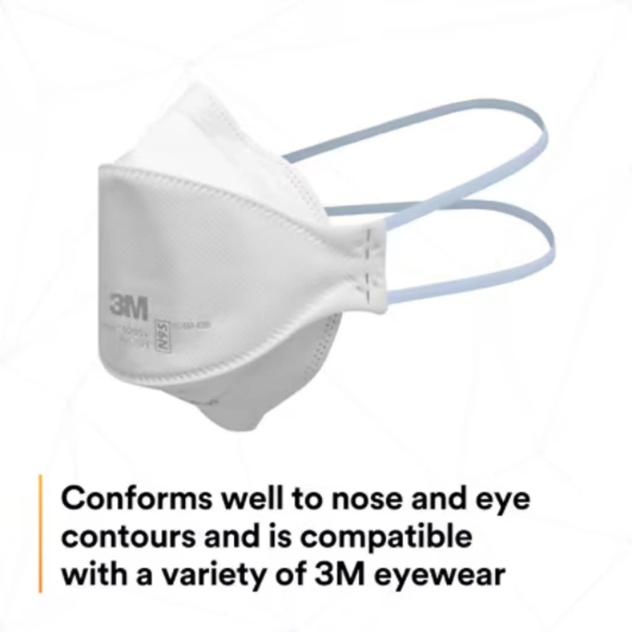 3M 9205+ N95 Aura Particulate Respirator Mask, White, Universal, Conforms Well