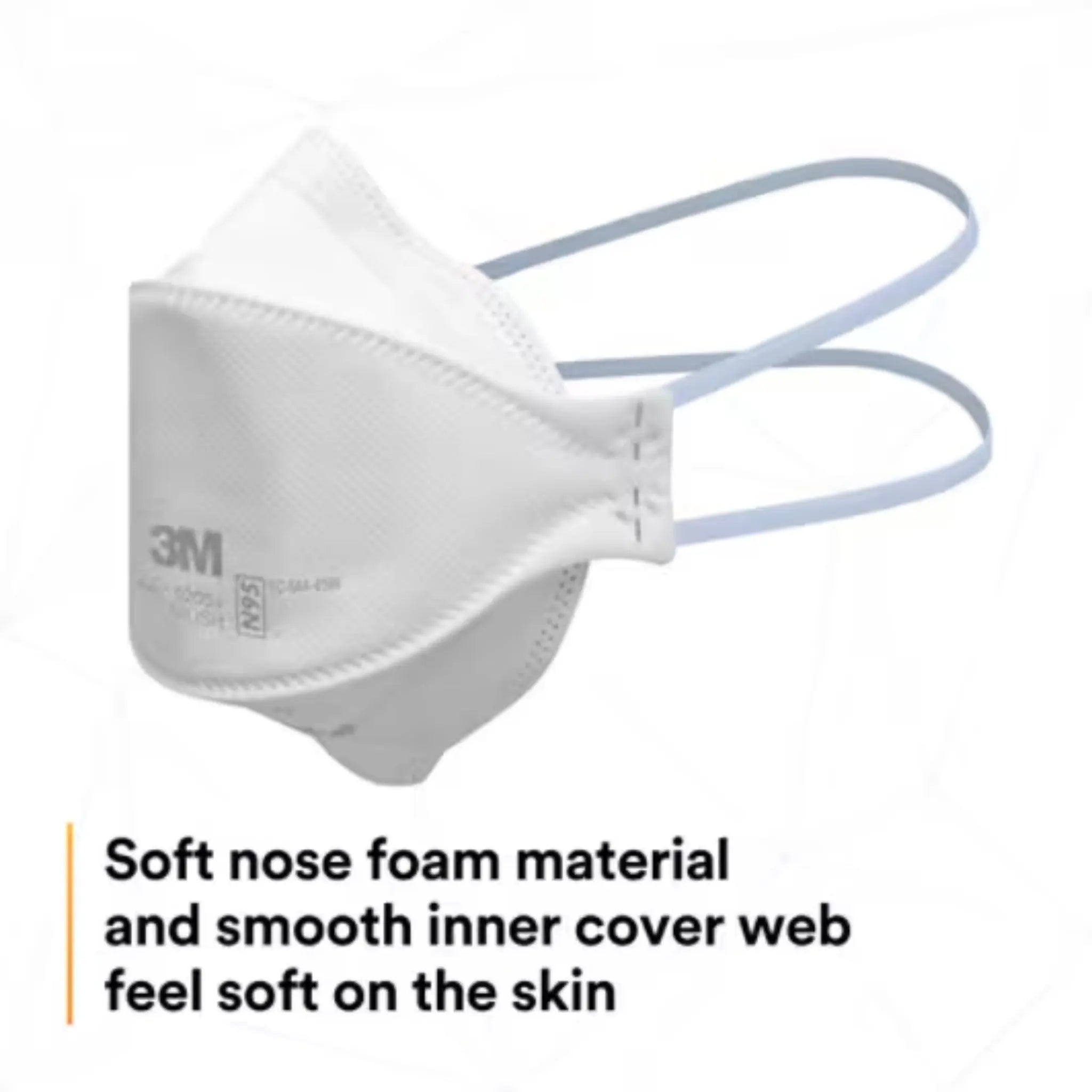 3M 9205+ N95 Aura Particulate Respirator Mask, White, Universal, Soft Nose Foam