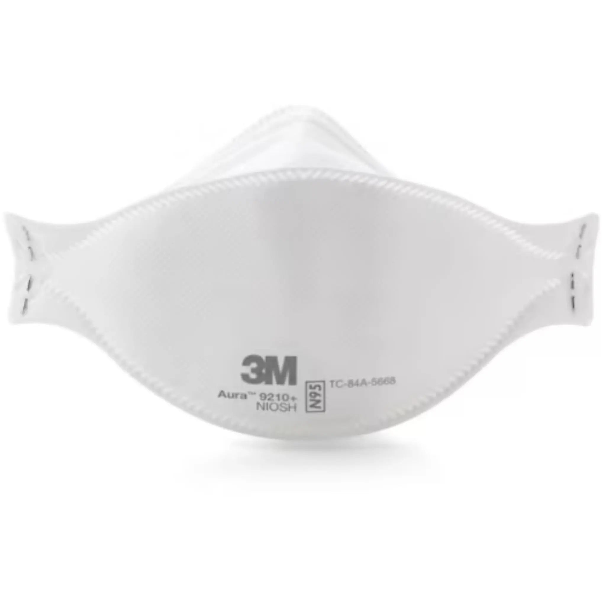 3M 9210+ N95 Aura Particulate Respirator Mask, White, Universal, Front View 1