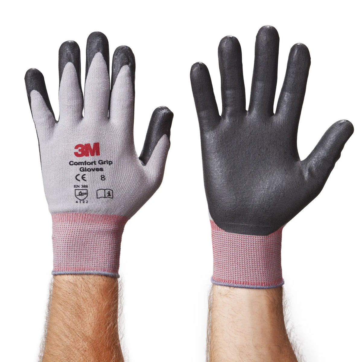 3M CG-GU Comfort Grip Glove, Gray, 1 Pair, Main Image