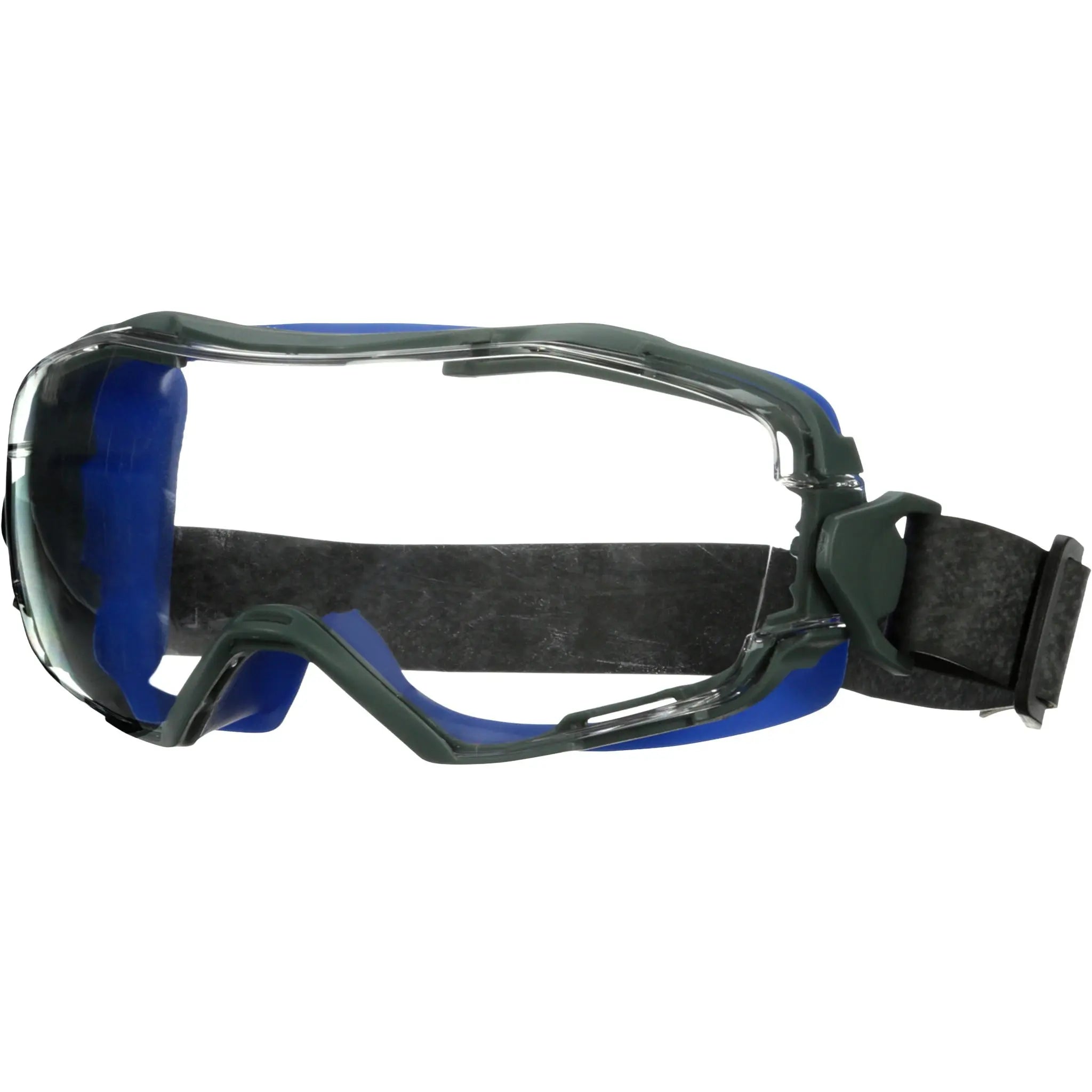 3M GoggleGear 6000 Series, GG6001NSGAF-BLU, Blue Shroud, Neoprene Strap, Scotchgard Anti-Fog Coating, Clear AF-AS lens, 10ea/cs