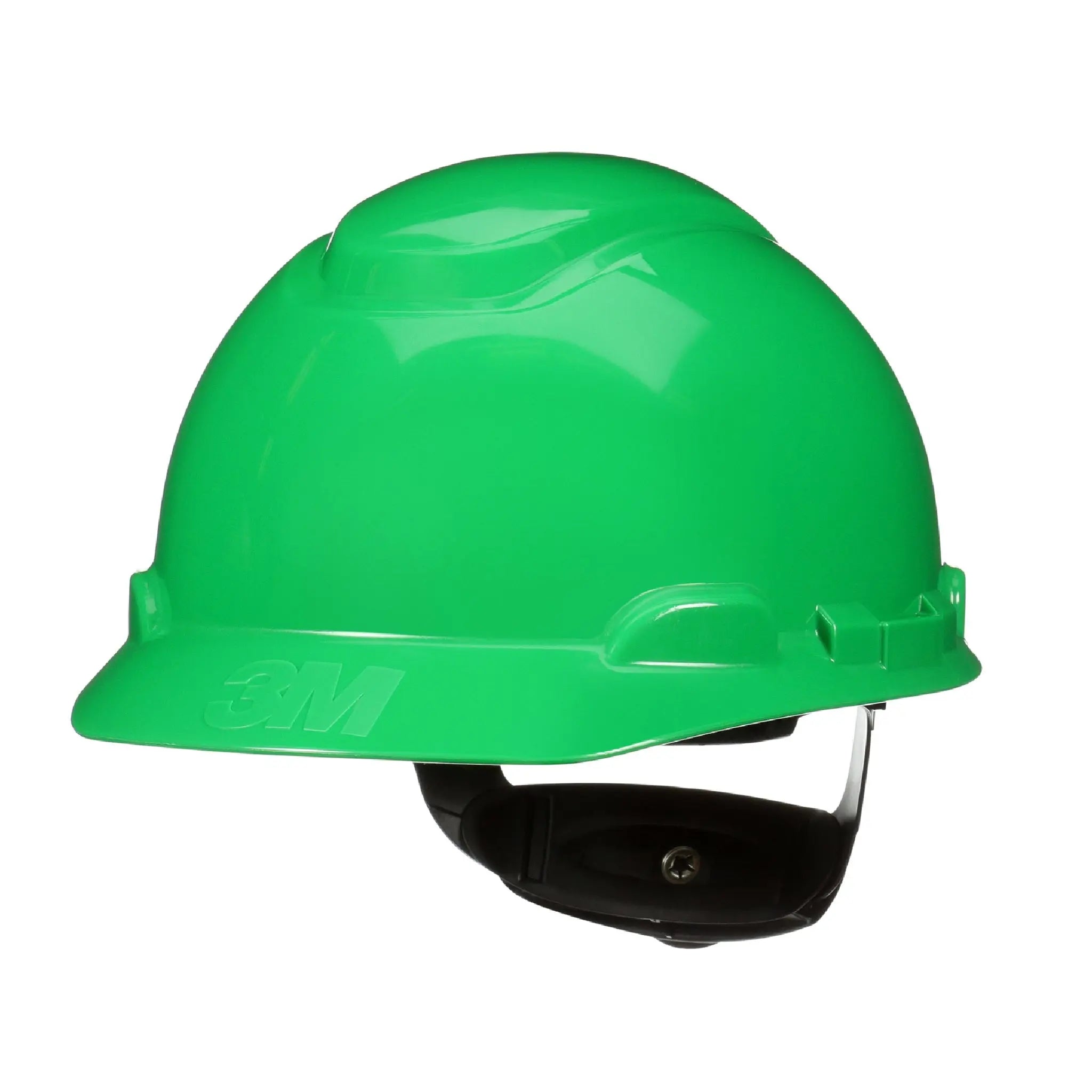 3M SecureFit Hard Hat H-704SFR-UV, Green, 4-Point Pressure Diffusion Ratchet Suspension, with UVicator, 20 ea/Case