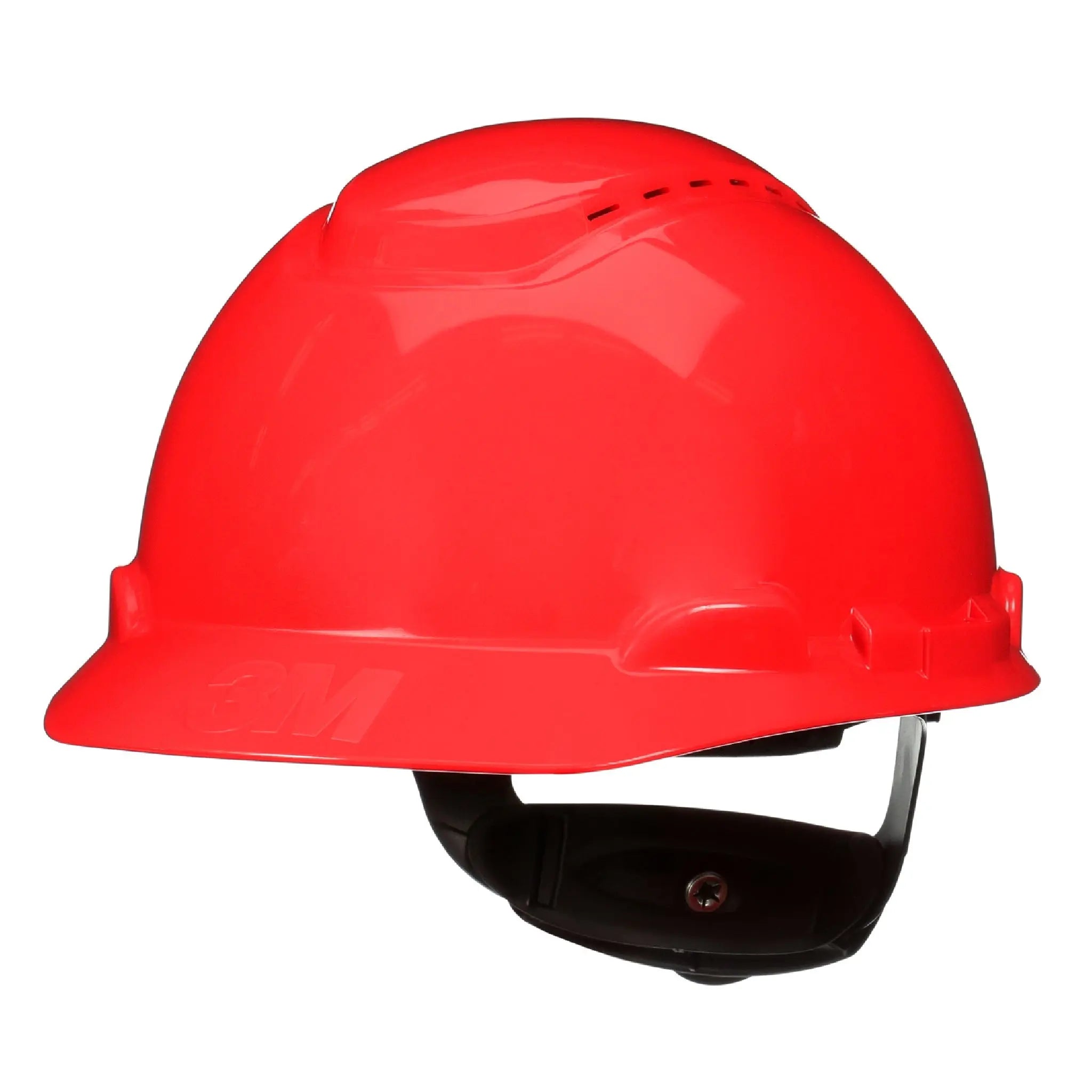 3M SecureFit Hard Hat H-705SFV-UV, Red, Vented, 4-Point Pressure Diffusion Ratchet Suspension, with Uvicator, 20 ea/Case