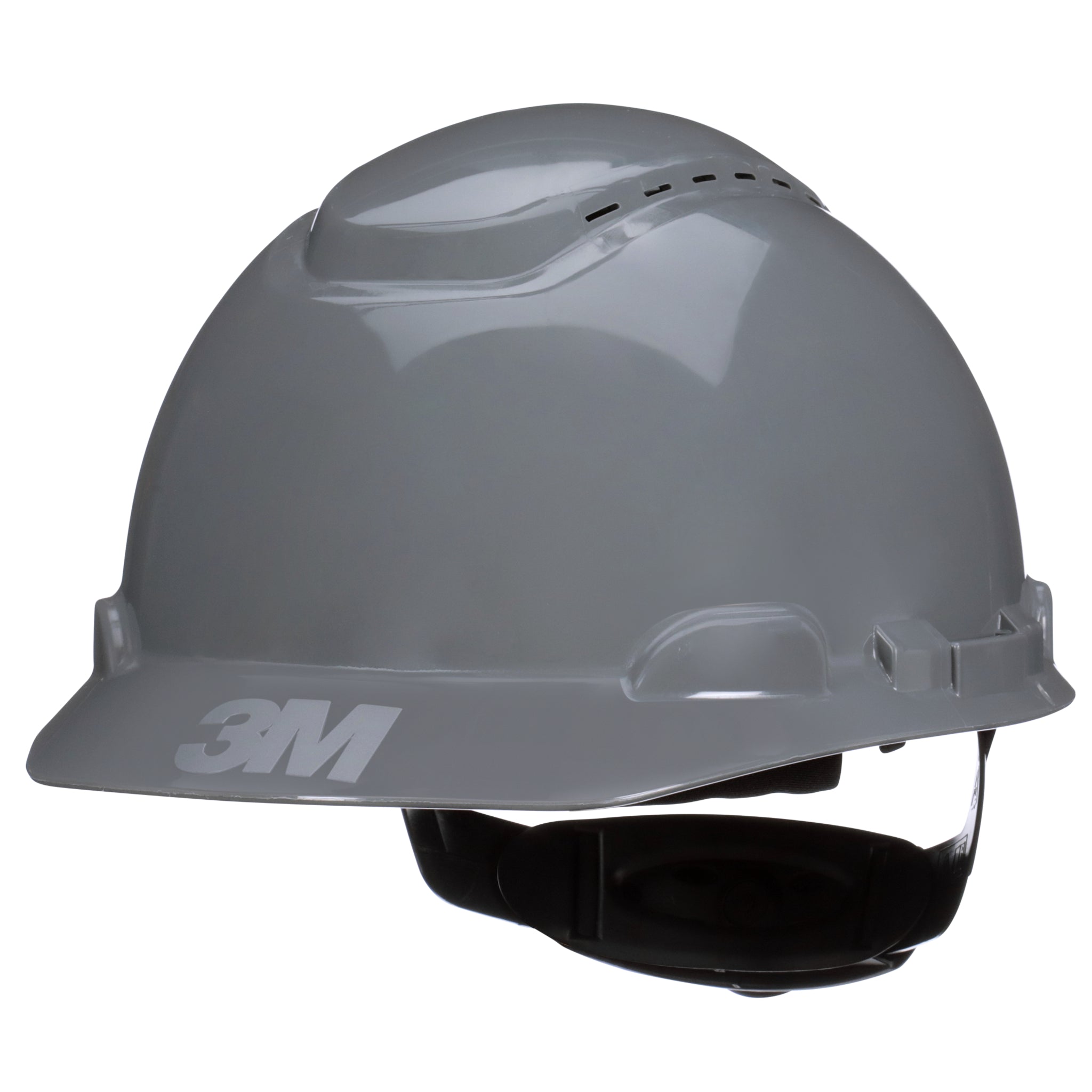 3M SecureFit Hard Hat H-708SFV-UV, Grey, Vented, 4-Point Pressure Diffusion Ratchet Suspension, with UVicator, 20 ea/Case