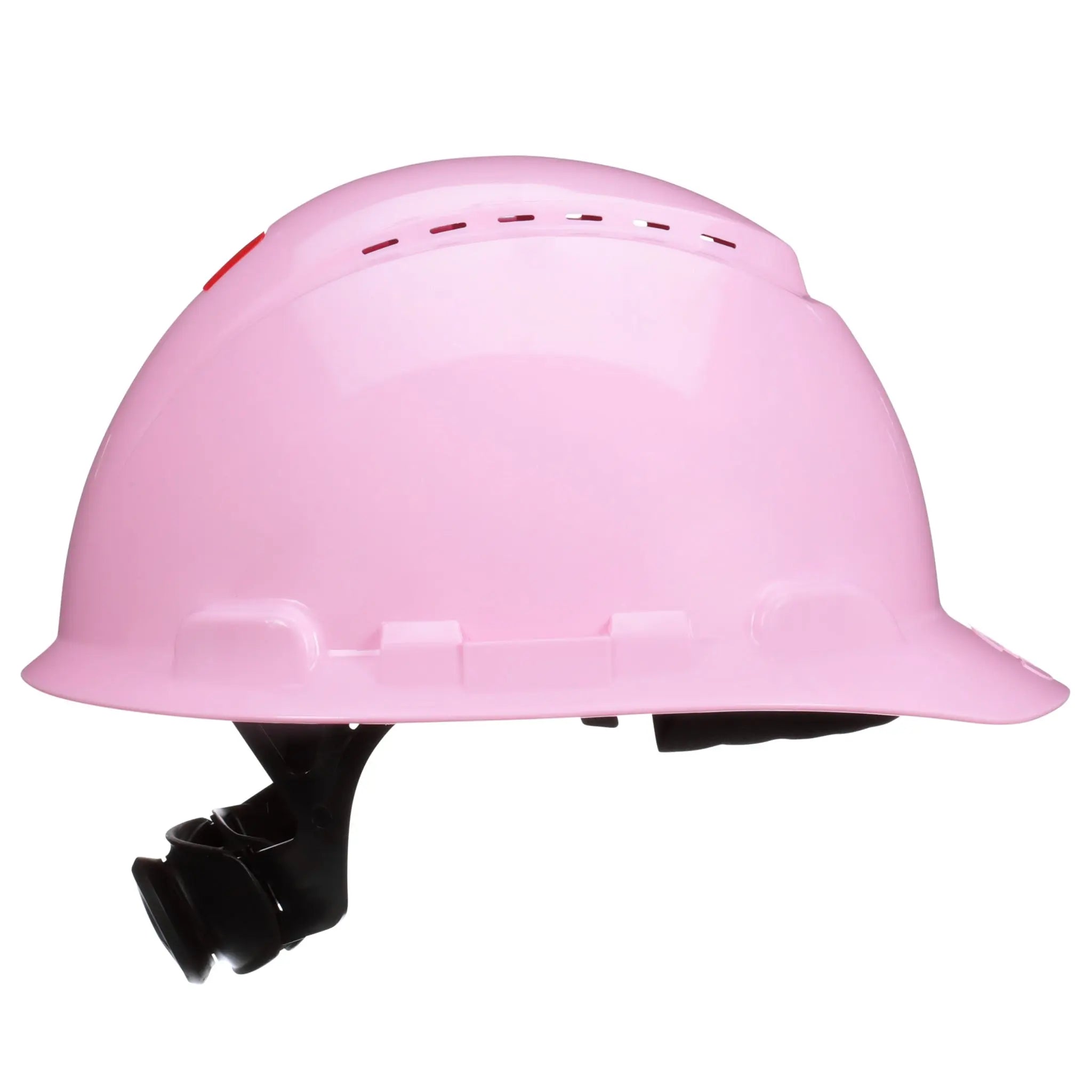 3M SecureFit Hard Hat H-713SFV-UV, Pink, Vented, 4-Point Pressure Diffusion Ratchet Suspension, with Uvicator, 20 ea/Case