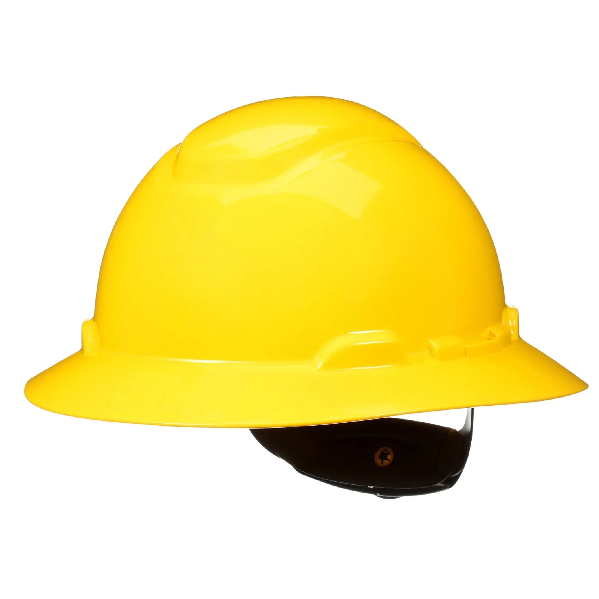 3M SecureFit Full Brim Hard Hat H-802SFR-UV, Yellow, 4-Point Pressure Diffusion Ratchet Suspension, with UVicator, 20 ea/Case