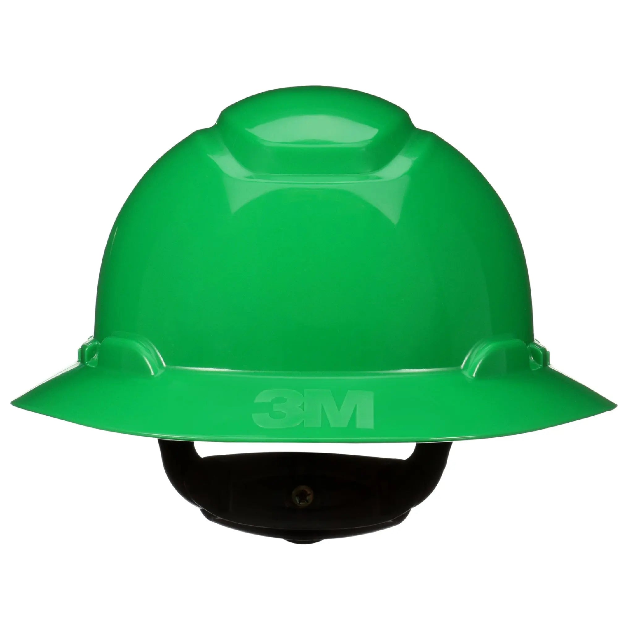 3M SecureFit Full Brim Hard Hat H-804SFR-UV, Green 4-Point Pressure Diffusion Ratchet Suspension, with Uvicator, 20 ea/Case