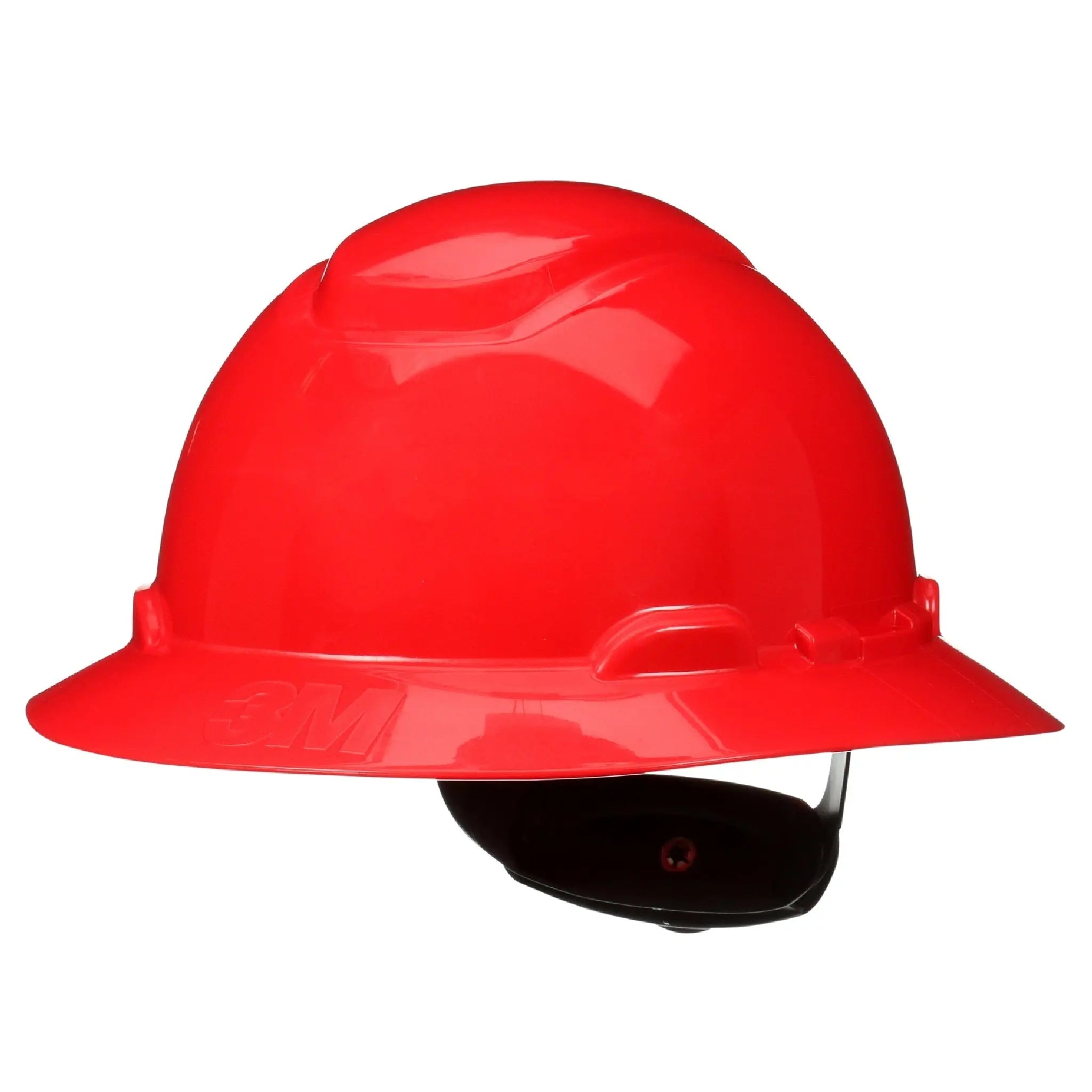 3M SecureFit Full Brim Hard Hat H-805SFR-UV, Red 4-Point Pressure Diffusion Ratchet Suspension, with Uvicator, 20 ea/Case