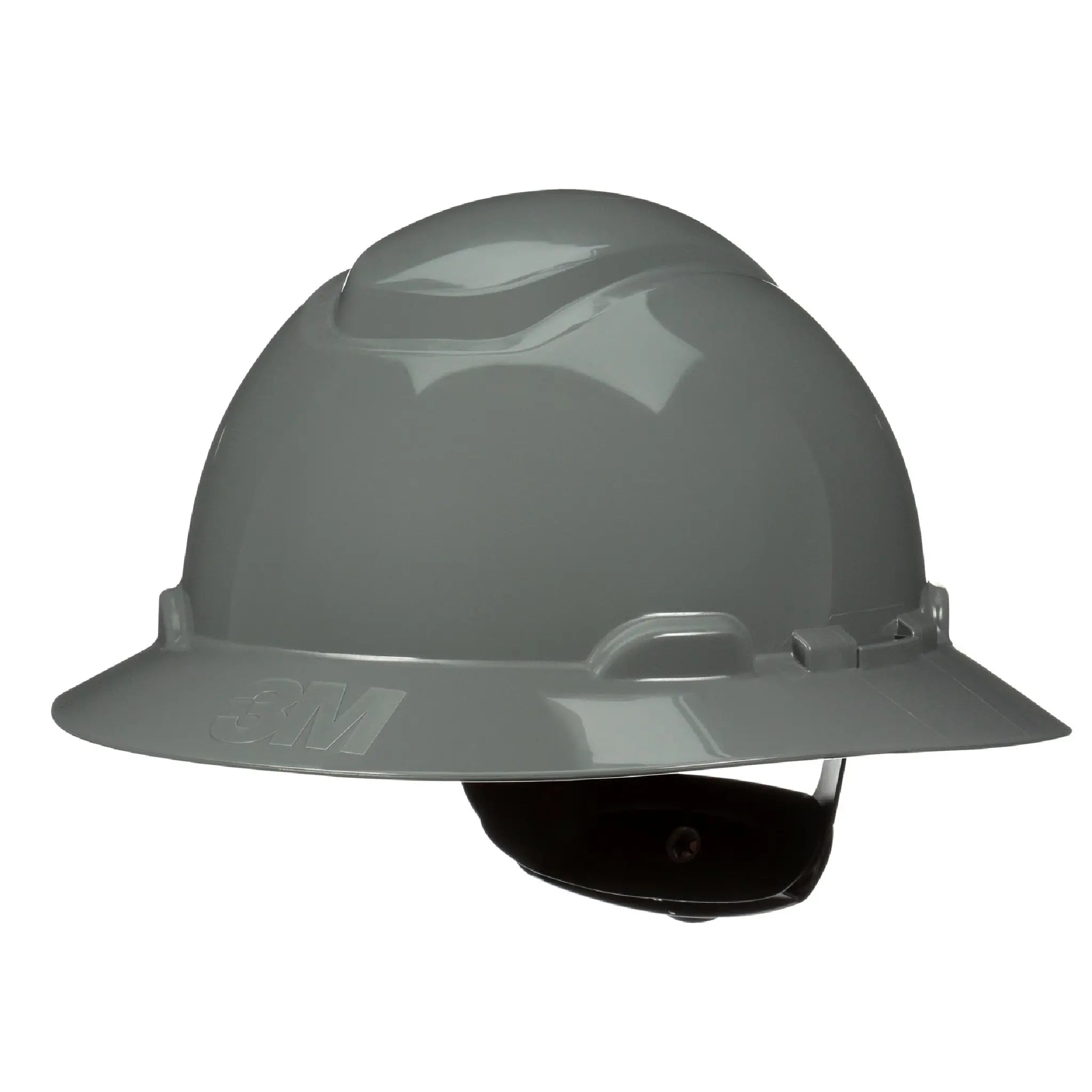 3M SecureFit Full Brim Hard Hat H-808SFR-UV, Grey, 4-Point Pressure Diffusion Ratchet Suspension, with UVicator, 20 ea/Case