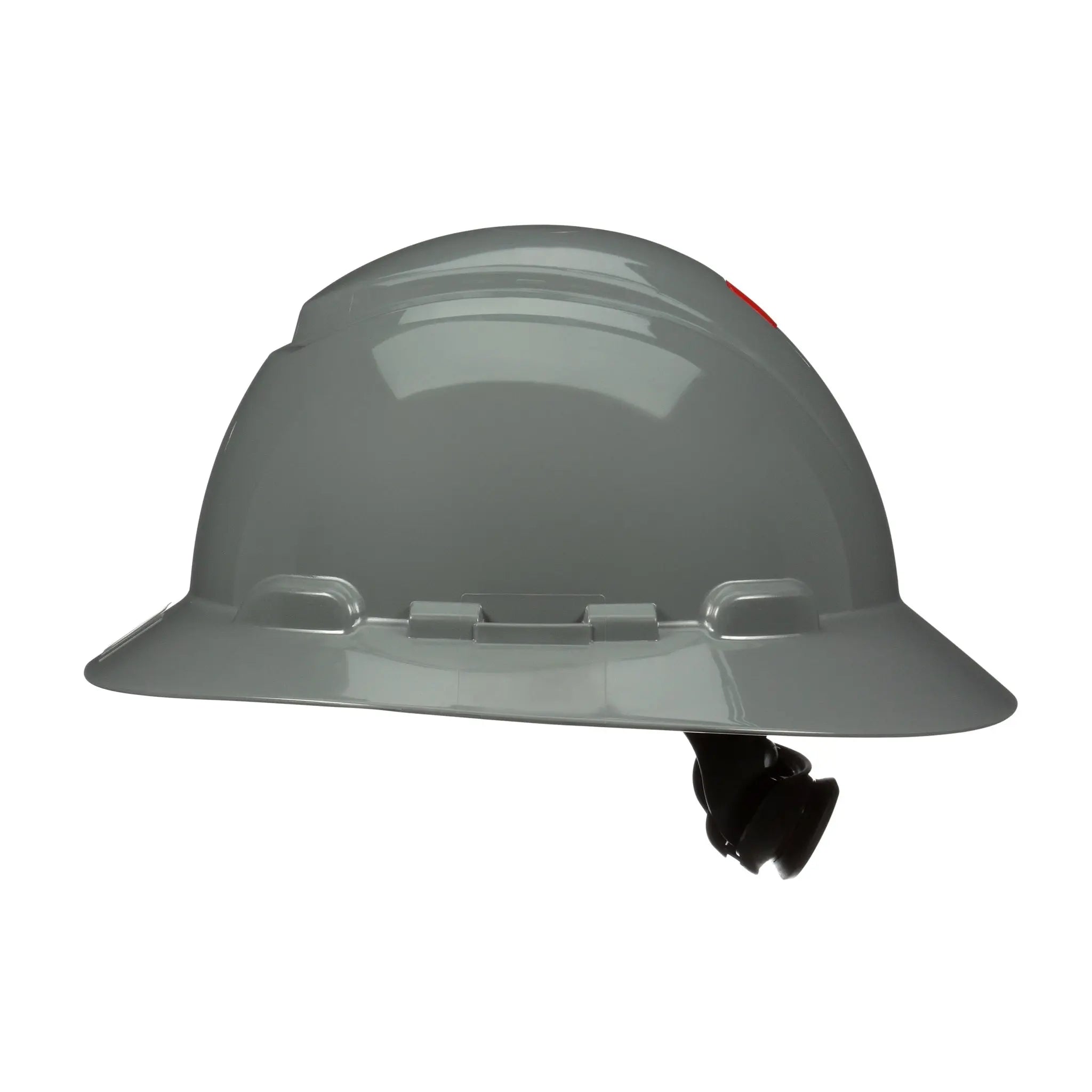 3M SecureFit Full Brim Hard Hat H-808SFR-UV, Grey, 4-Point Pressure Diffusion Ratchet Suspension, with UVicator, 20 ea/Case